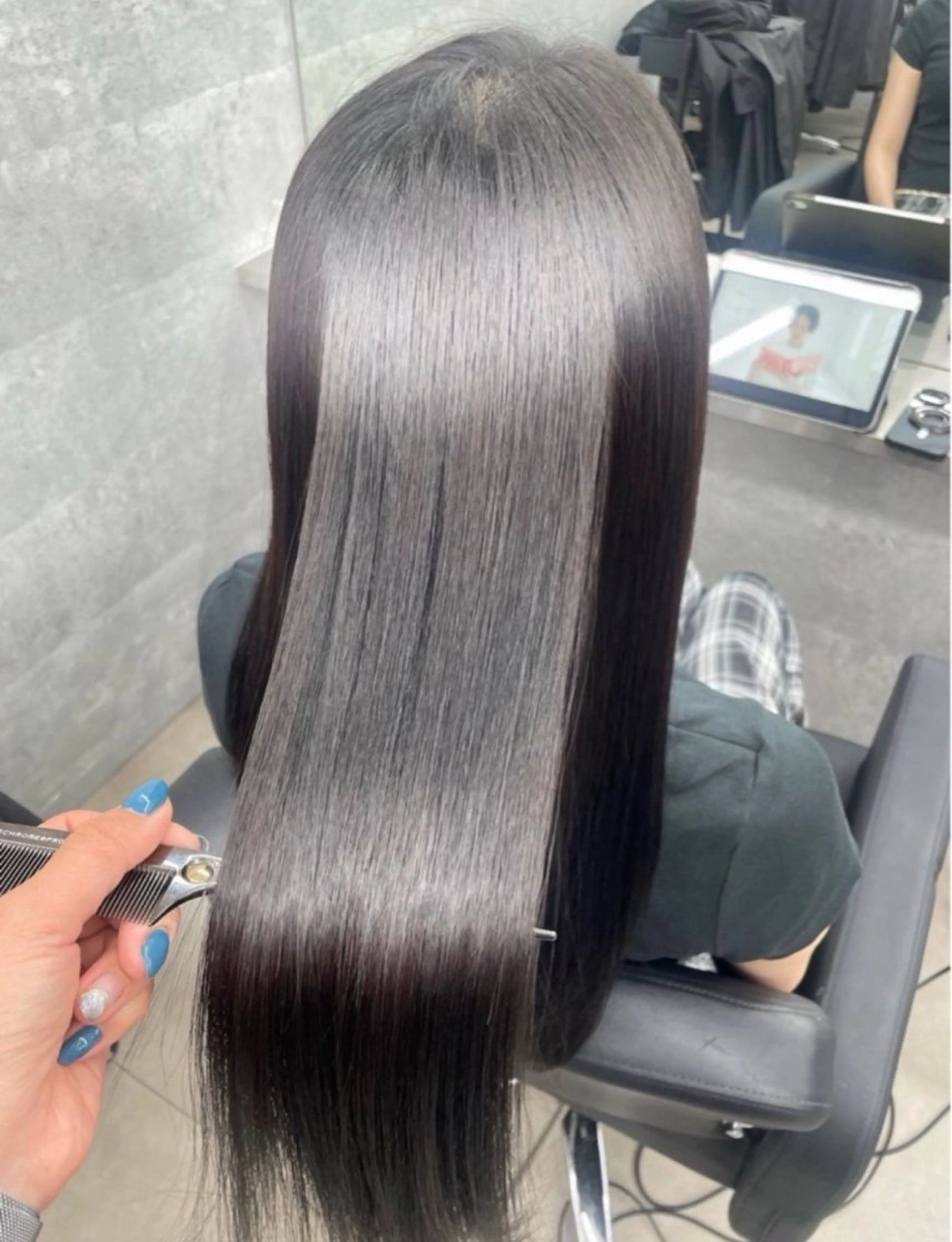 セミロング カラー ヘアアレンジ トリートメント ヘッドスパ ヘアセット 髪質改善/縮毛/新宿 🫧SUZUKA🫧のヘアスタイル