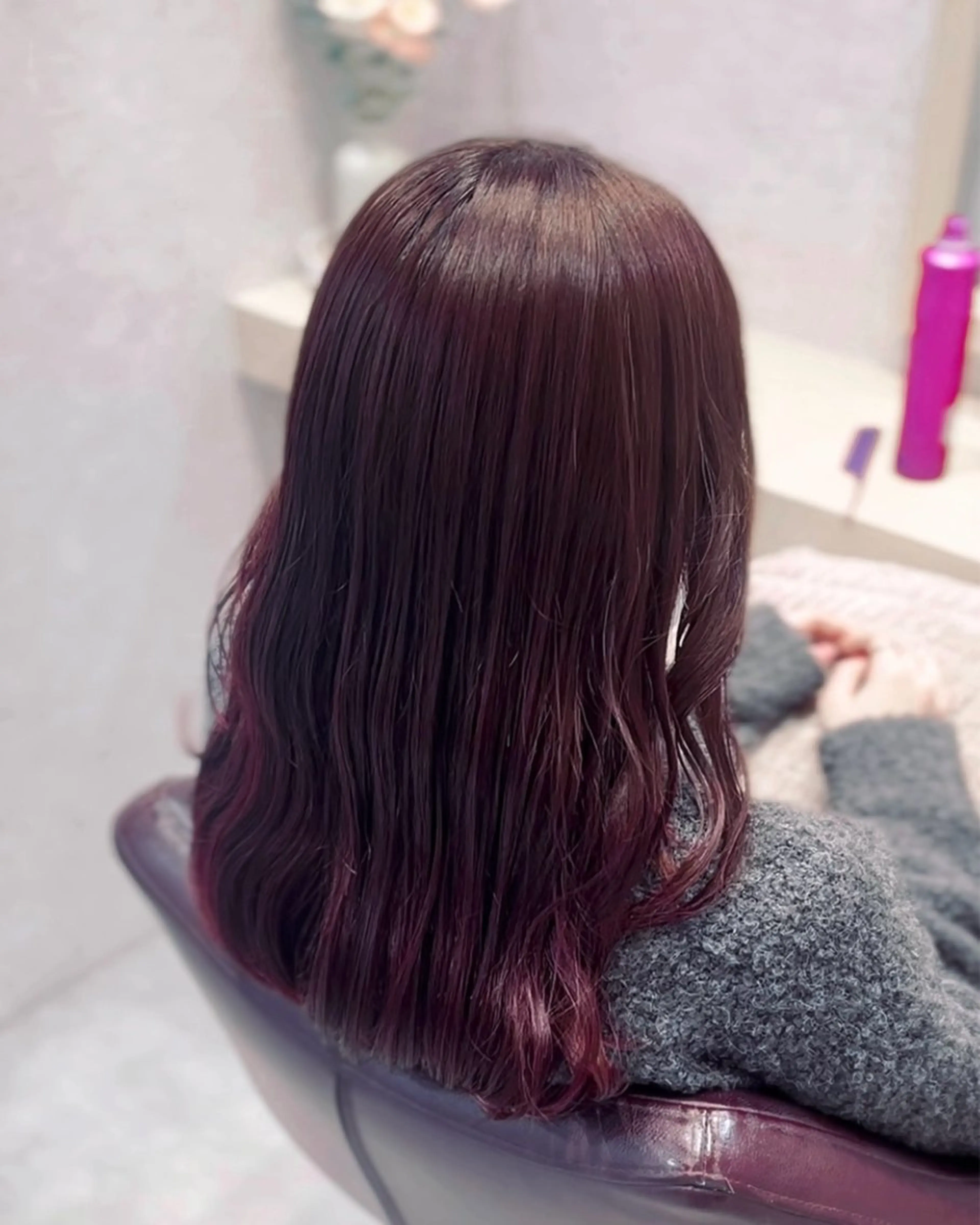 セミロング カラー suzuka/透明感 カラー 美髪縮毛矯正のヘアスタイル