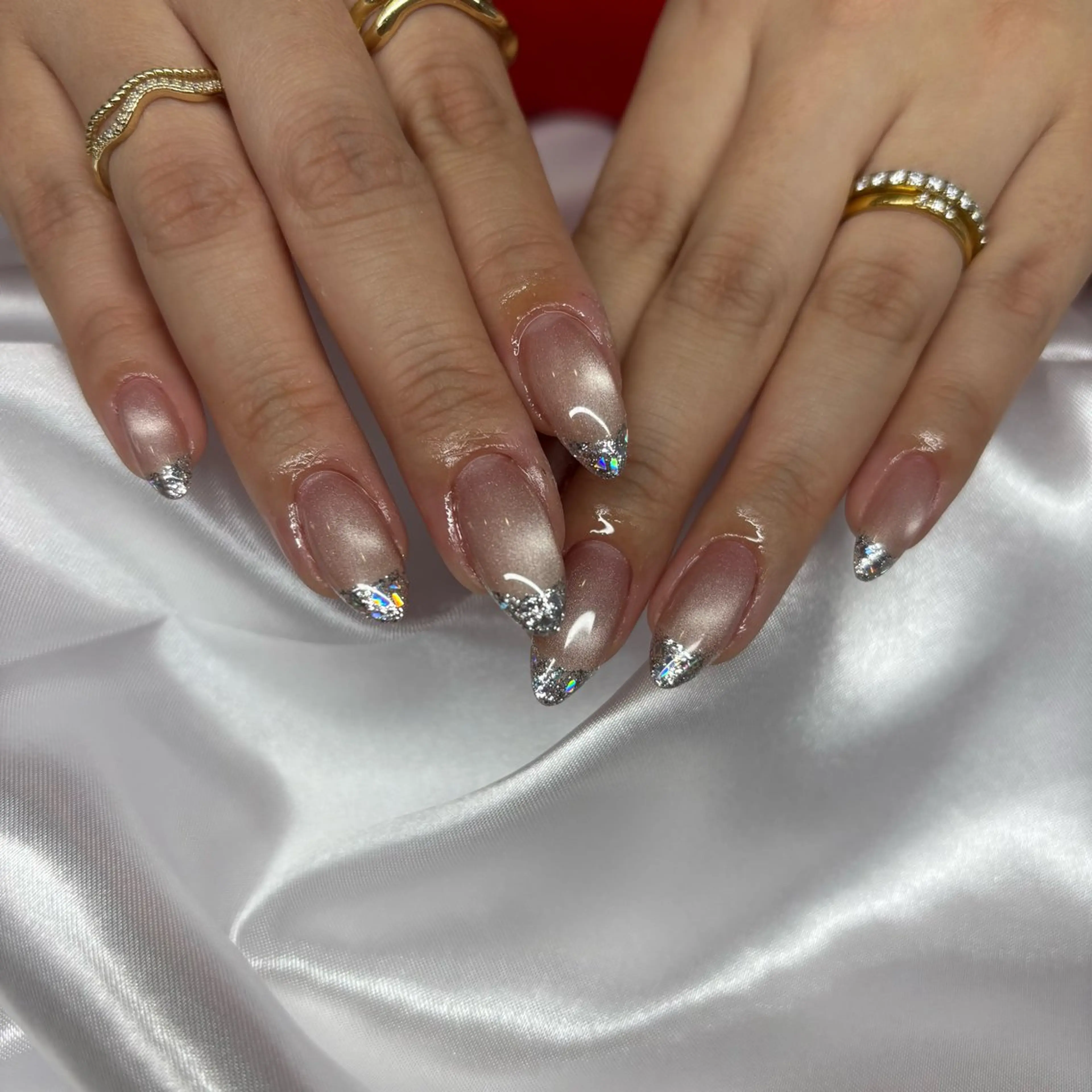 ネイル フレンチネイル ガラスフレンチ ハンドネイル soi. ソワのネイルデザイン