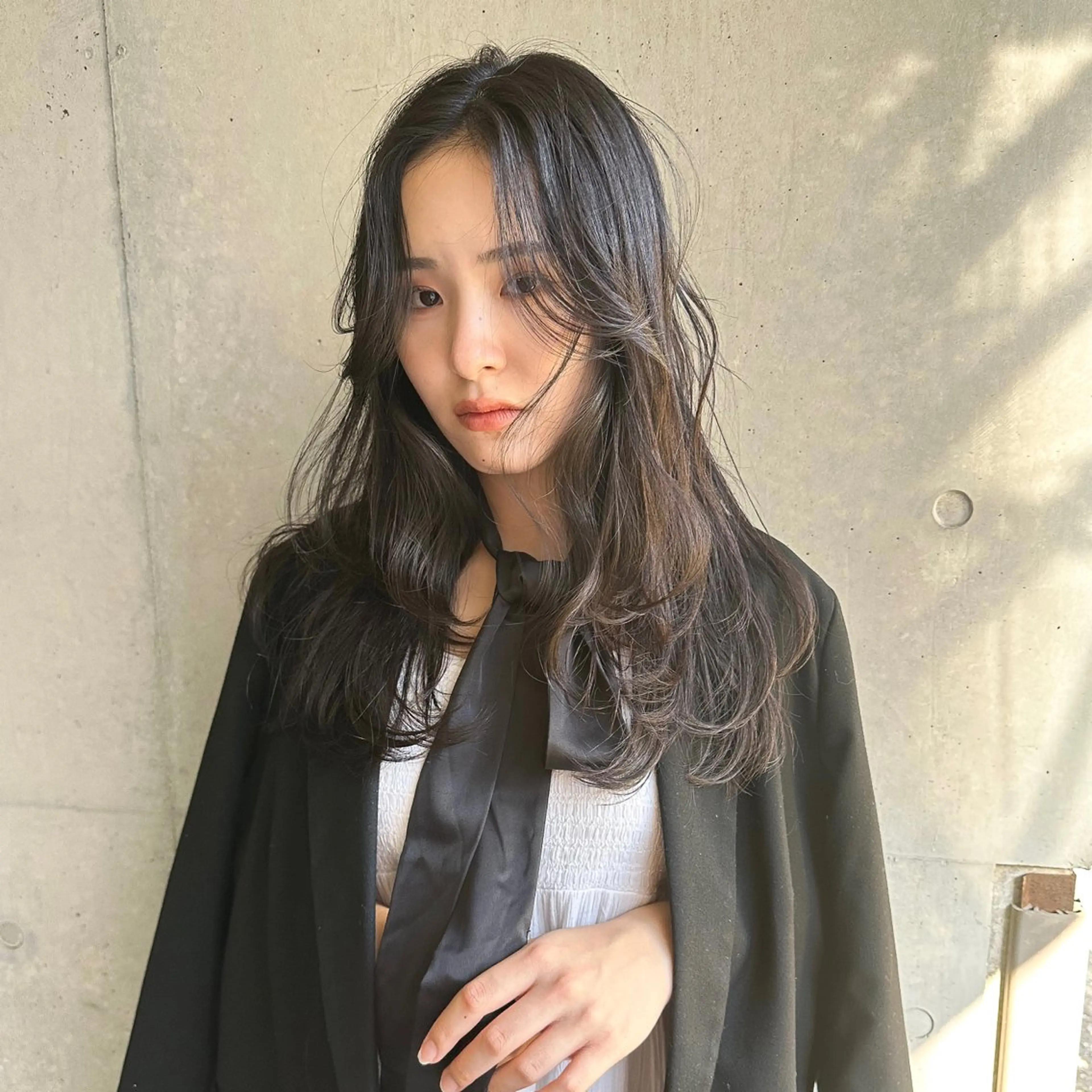 ロング ボブ/顔周りレイヤー 似合わせcut🪽のヘアスタイル