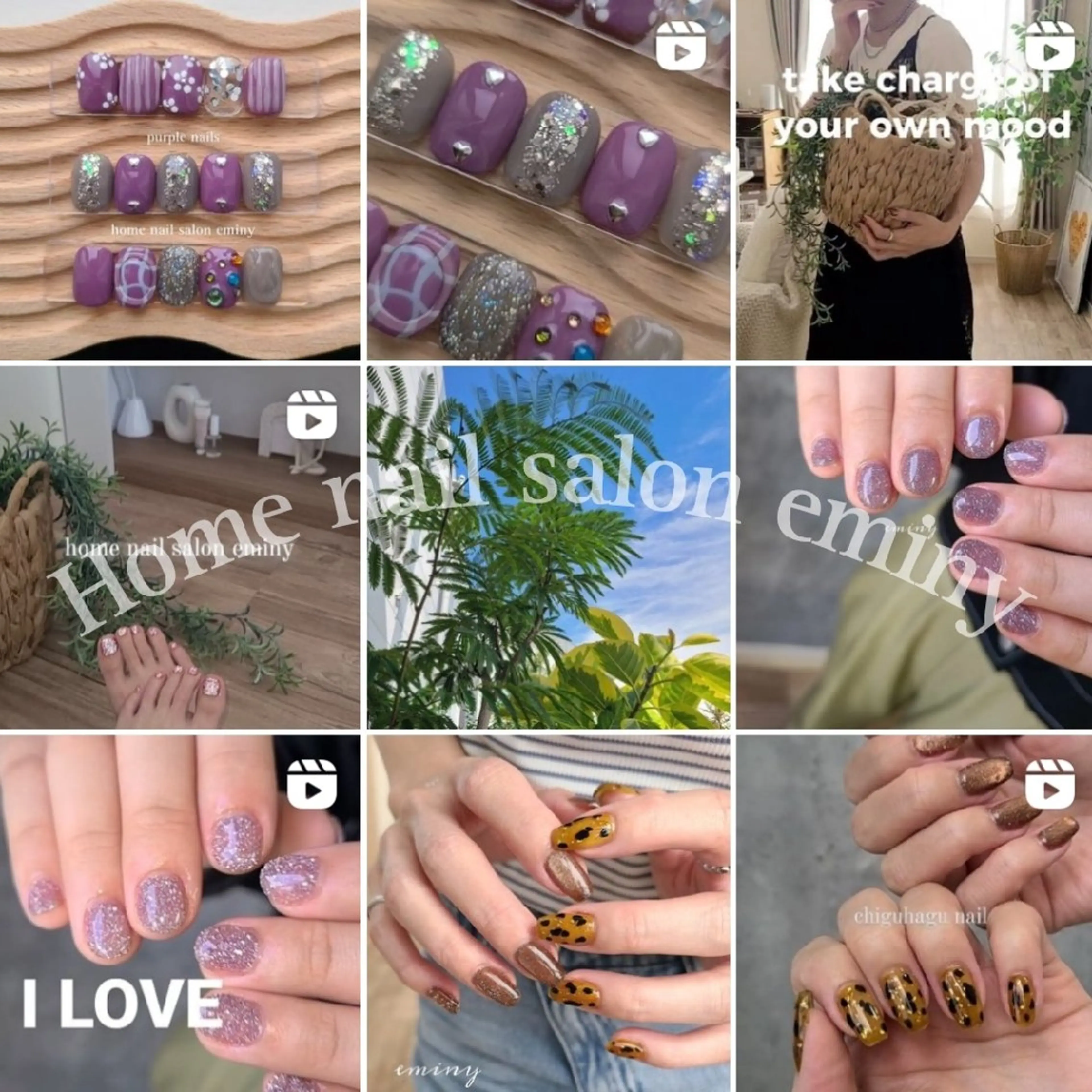 ネイル アニマル柄 フラッシュネイル ハンドネイル nail salon  eminyのネイルデザイン