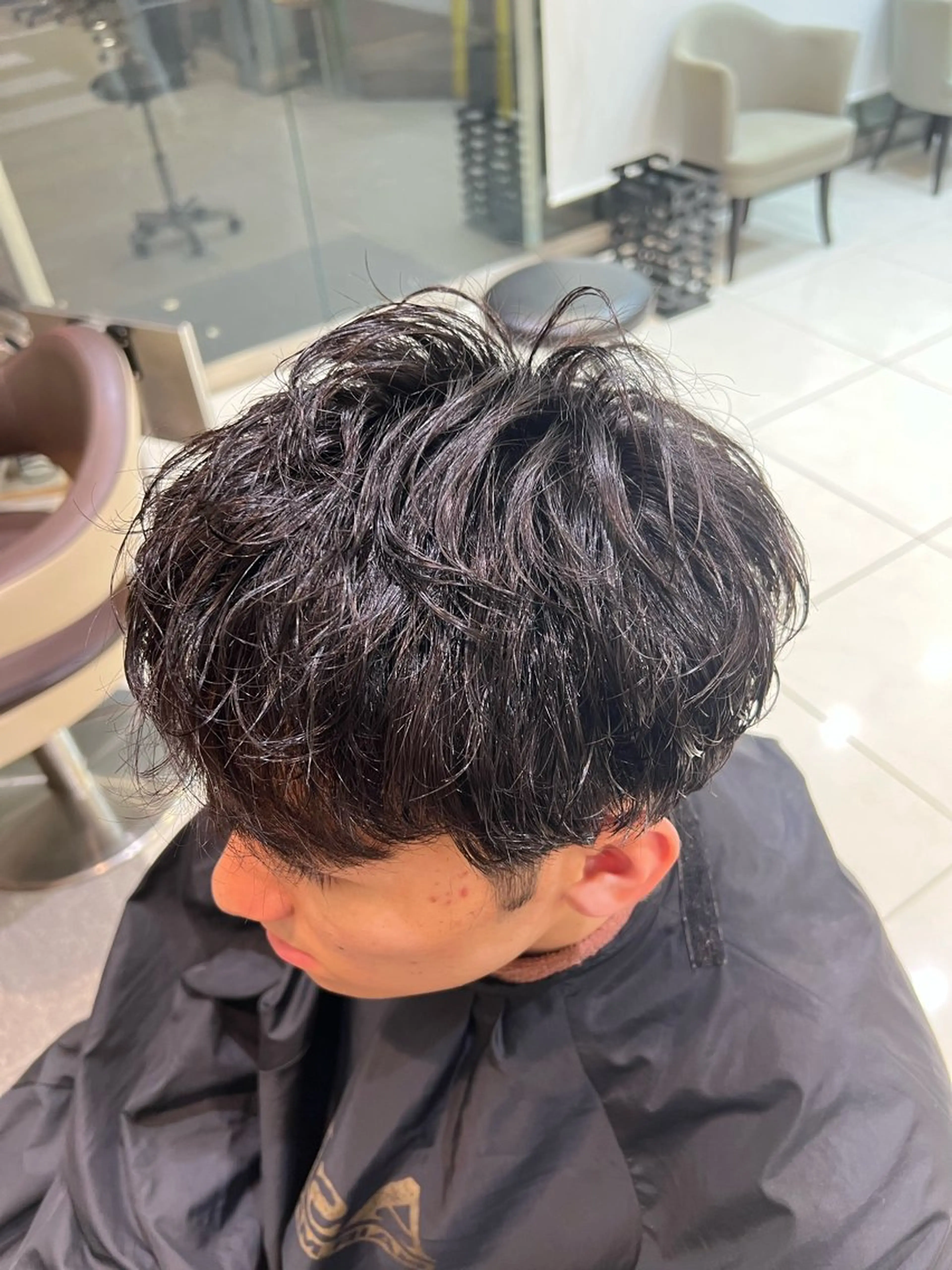 パーマ メンズ カット パーマ SENA 再現性 パーマと縮毛矯正のヘアスタイル