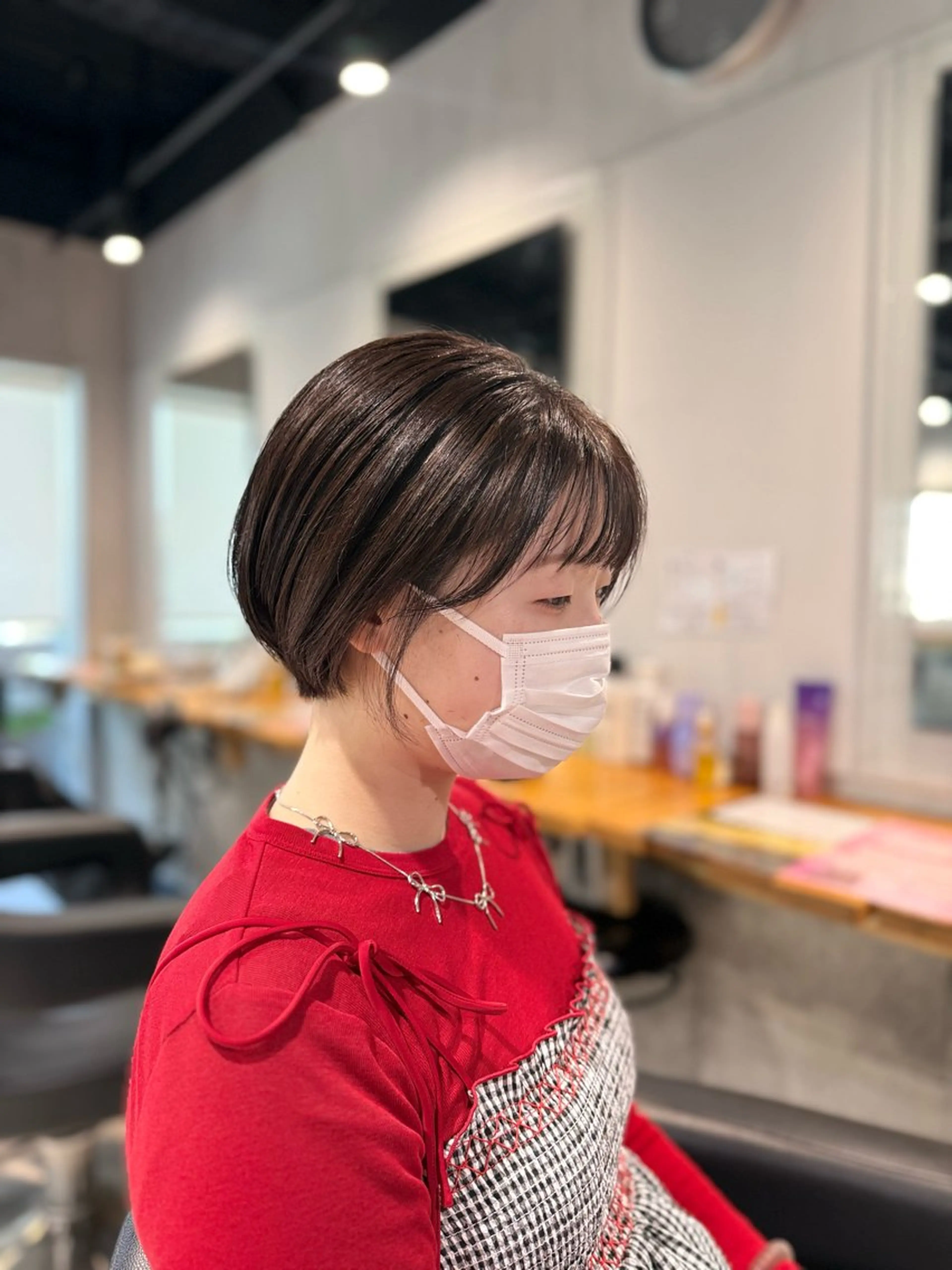 ショート カット ヘアカラー NANAMI🩵 大人可愛い韓国ヘアのヘアスタイル