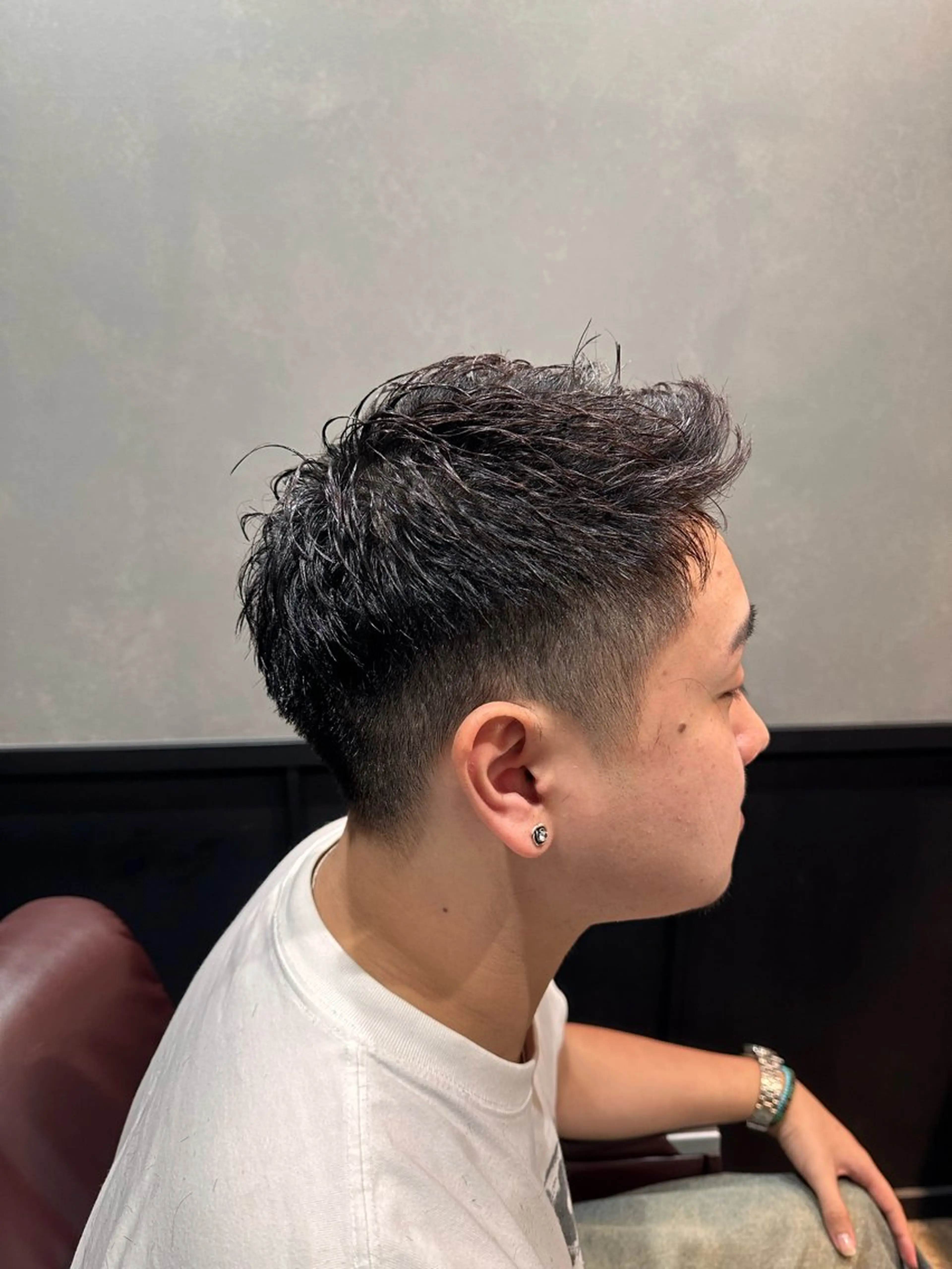 ショート メンズ ツーブロック 田中 瑠星のヘアスタイル