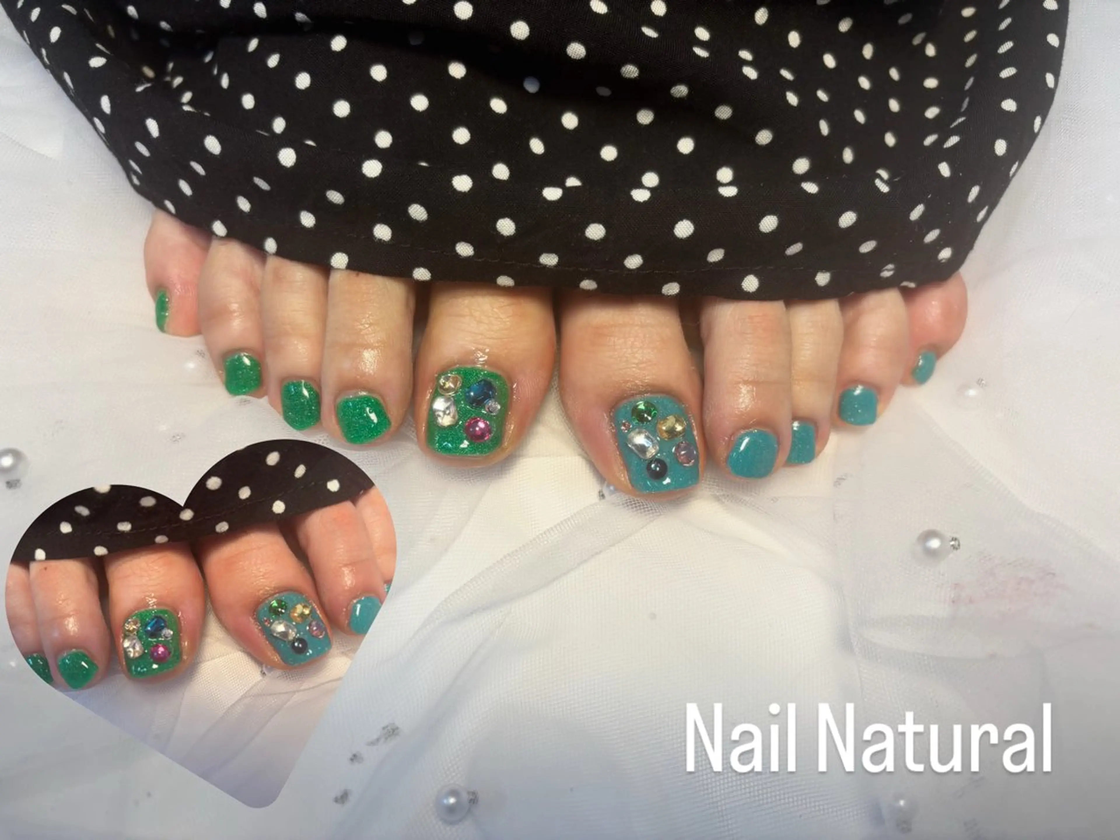 ネイル フラッシュネイル フットネイル フレンチネイル ジェルネイル ガラスフレンチ Nail salon Natulalのネイルデザイン