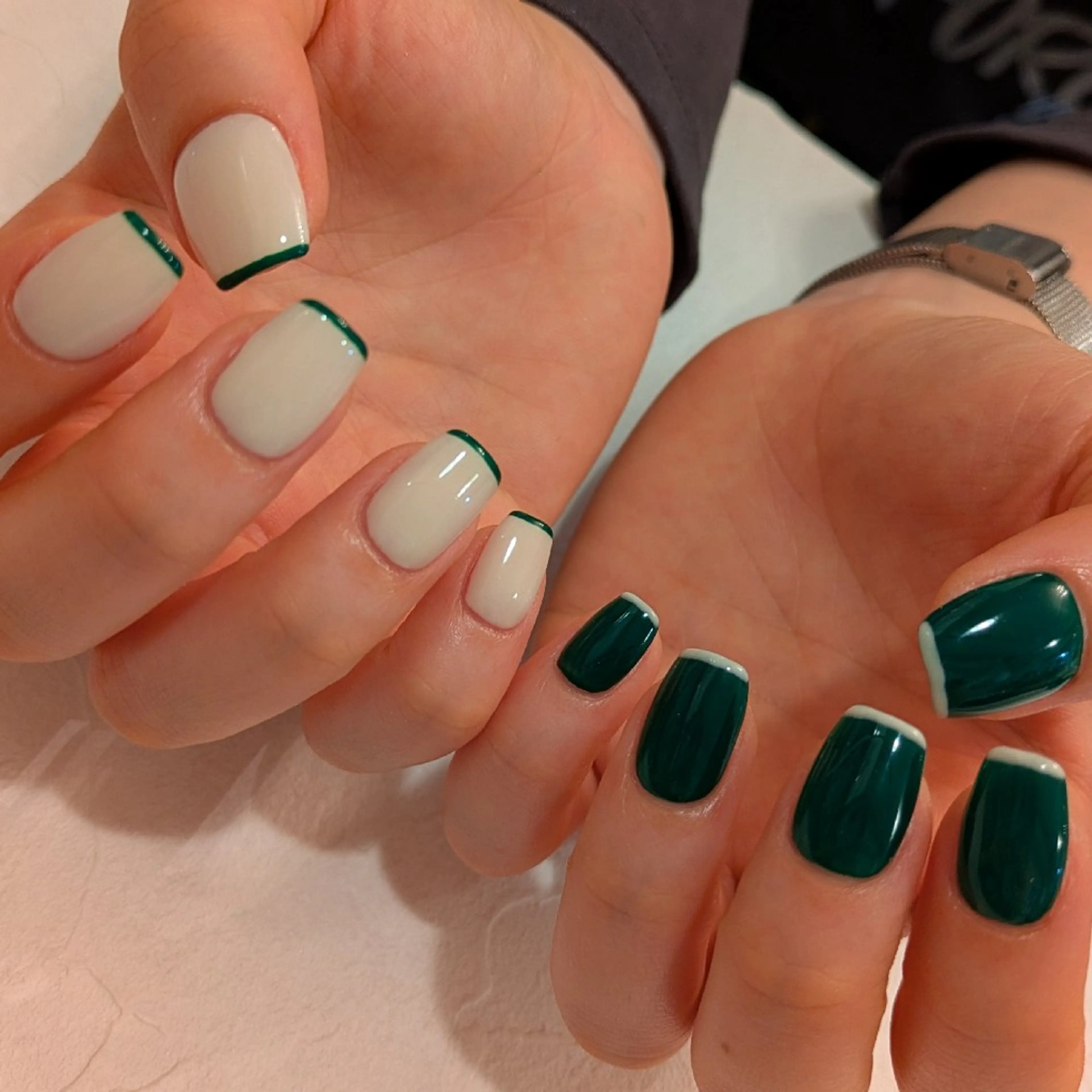 ネイル フレンチネイル ジェヌインネイル 河内のネイルデザイン