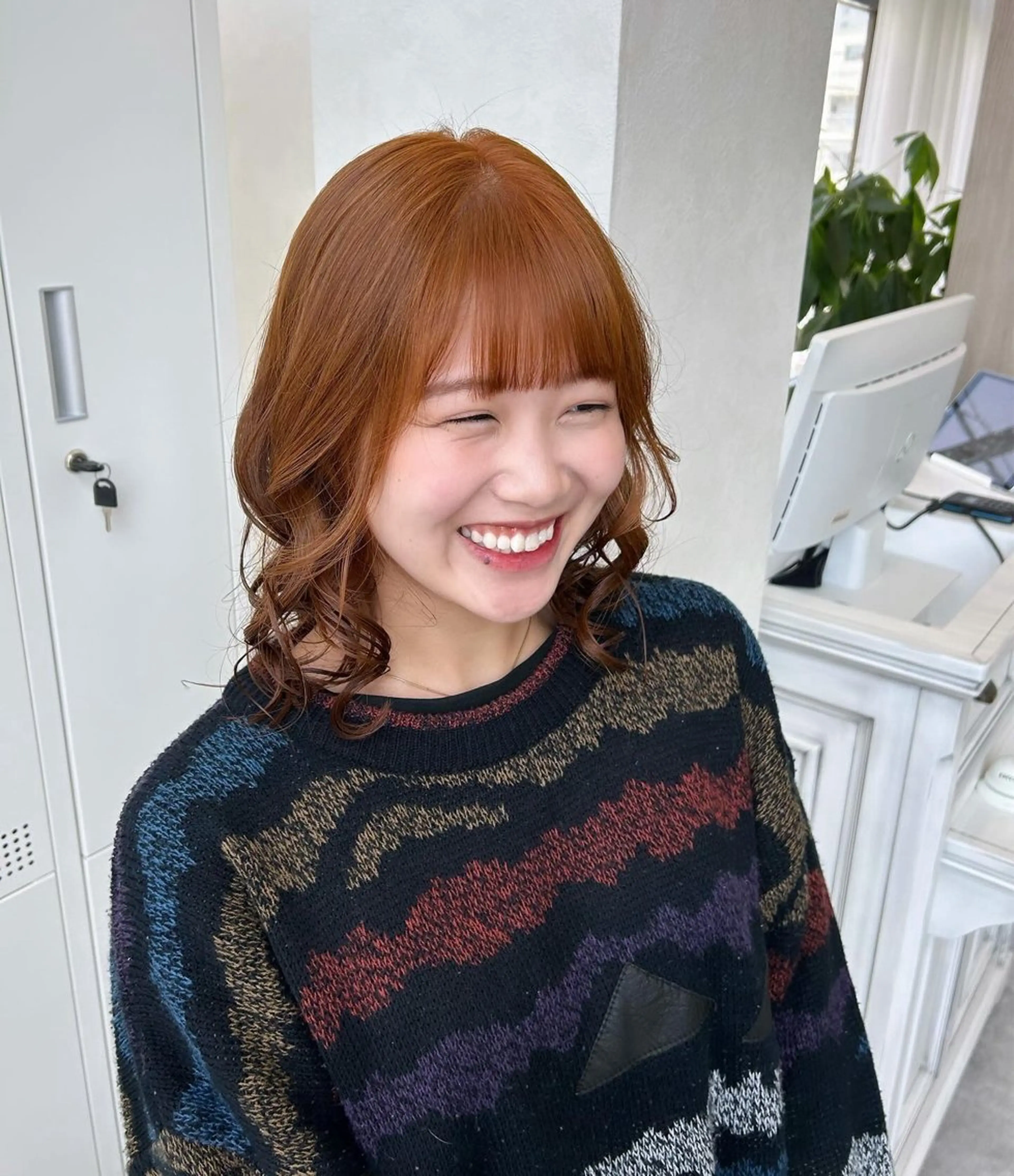 ミディアム カラー suri-ru hair【スリールヘアー】所属・FURUSAWA AOIのヘアスタイル