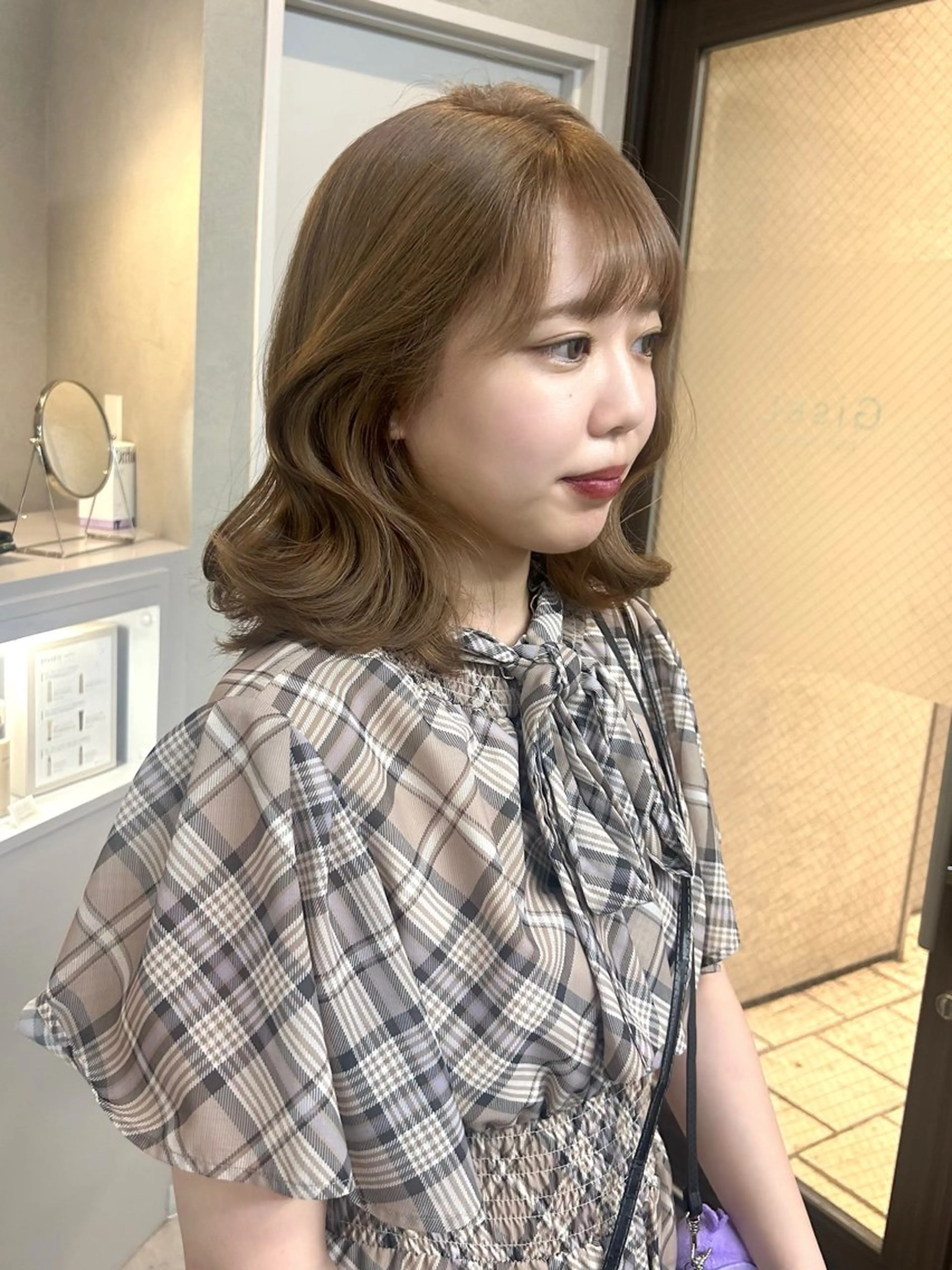 ミディアム moe🎀 透明感カラーのヘアスタイル