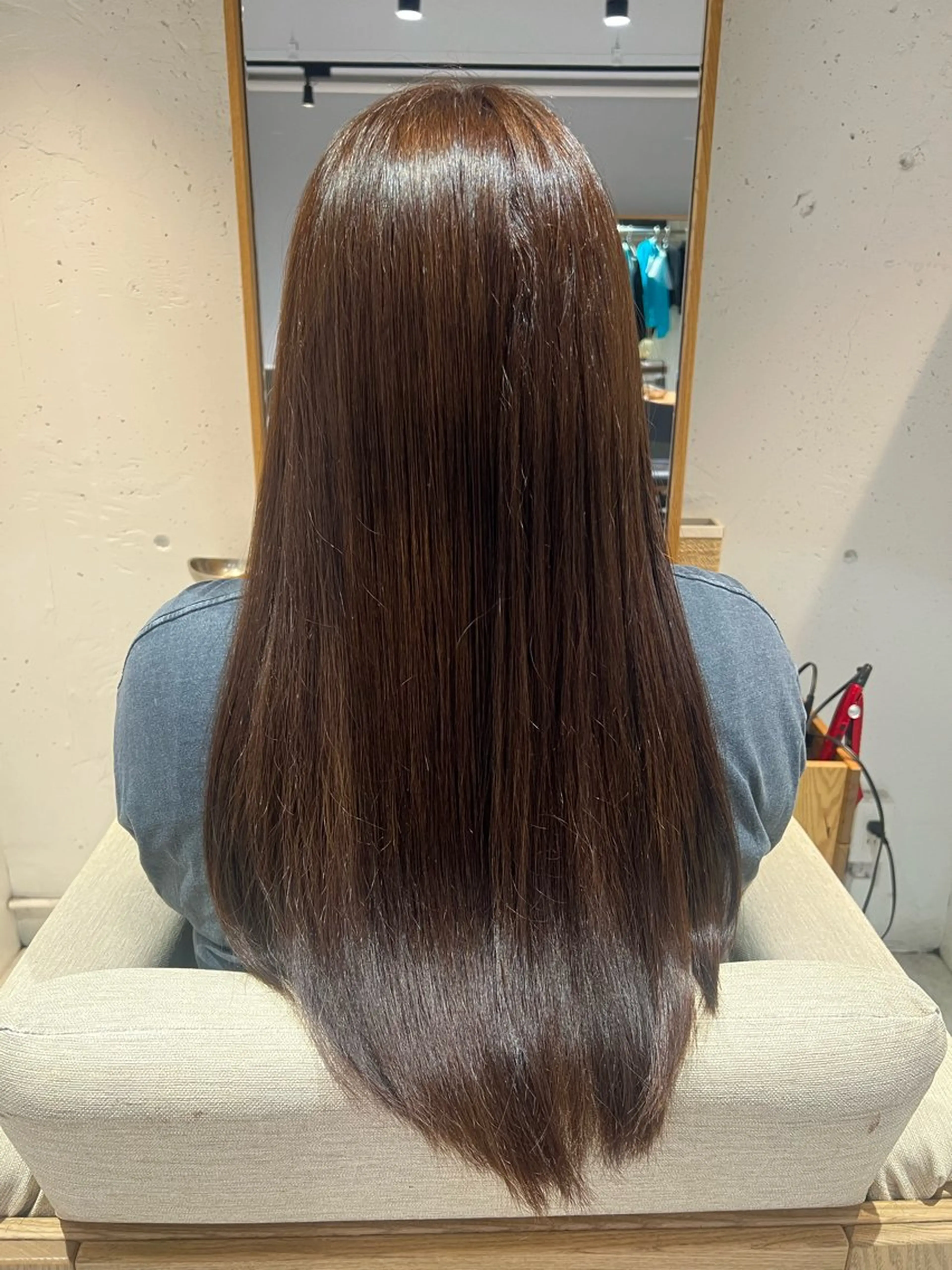 ロング パーマ 縮毛矯正 ブルームヘアデザイン かこ。のヘアスタイル