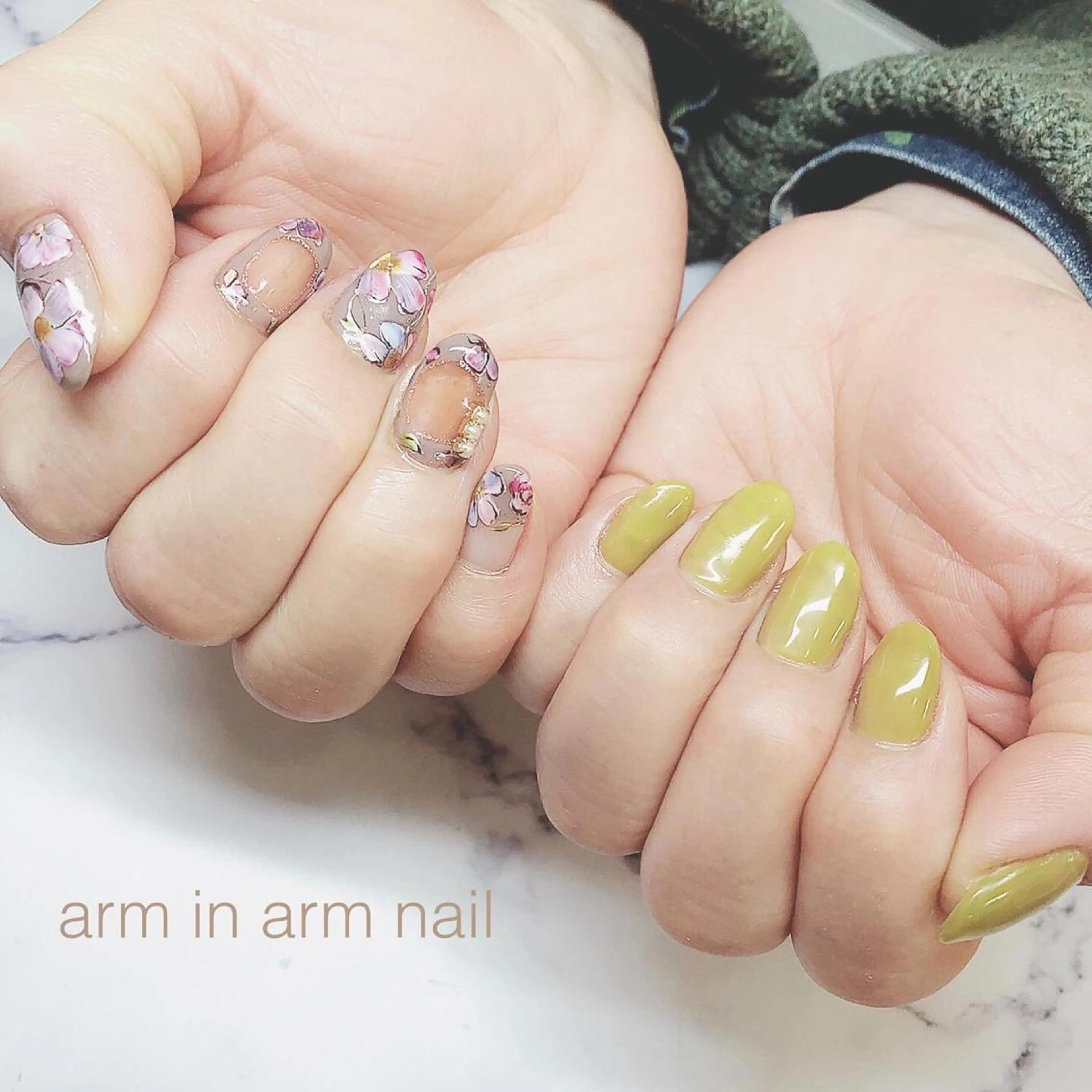 ネイル arm in arm ︎✿Yamamotoのマツエク・マツパデザイン