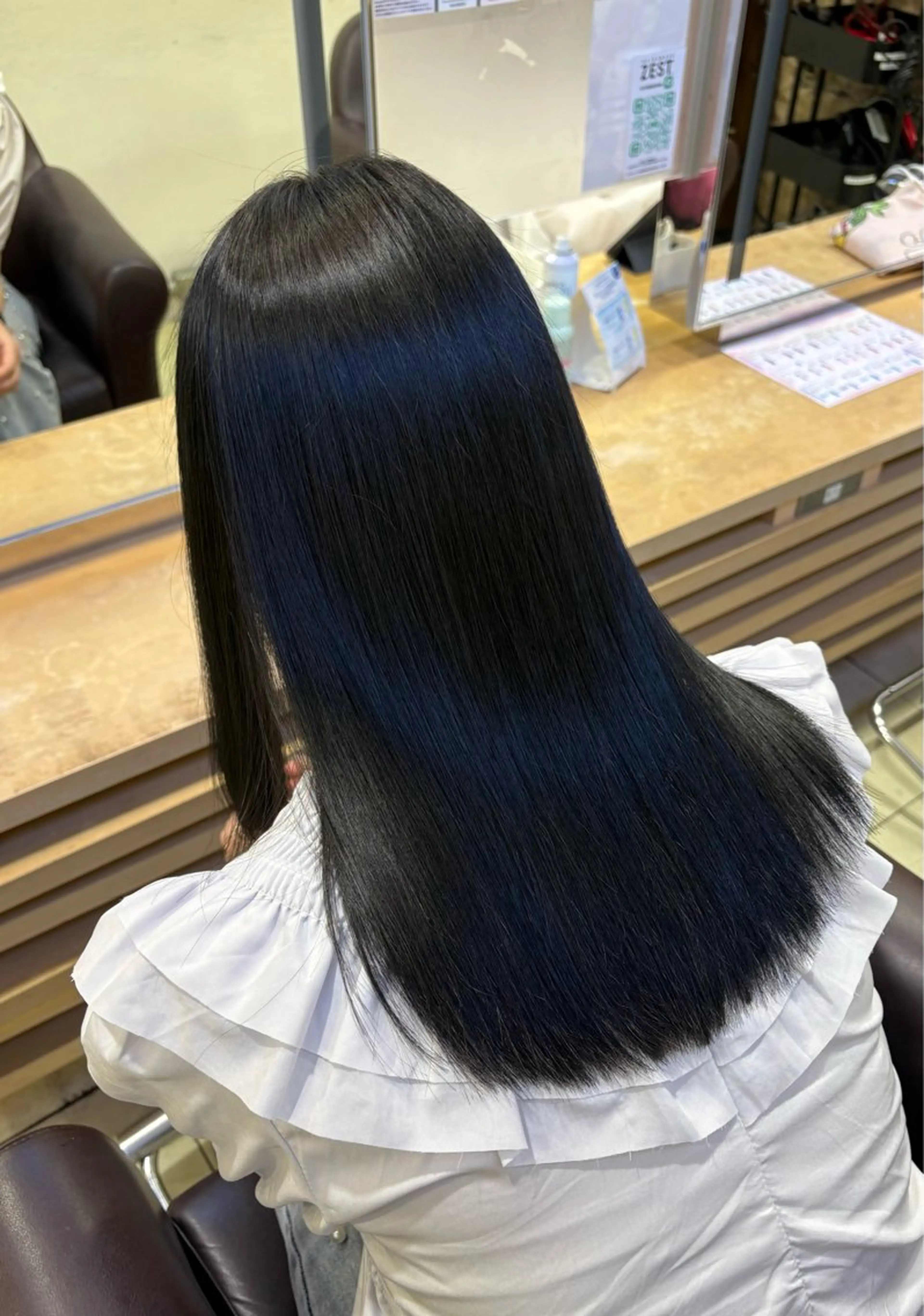 ロング カット ヘアカラー トリートメント フェザーパーマ🪶 シャドウ/ジュンエイのヘアスタイル