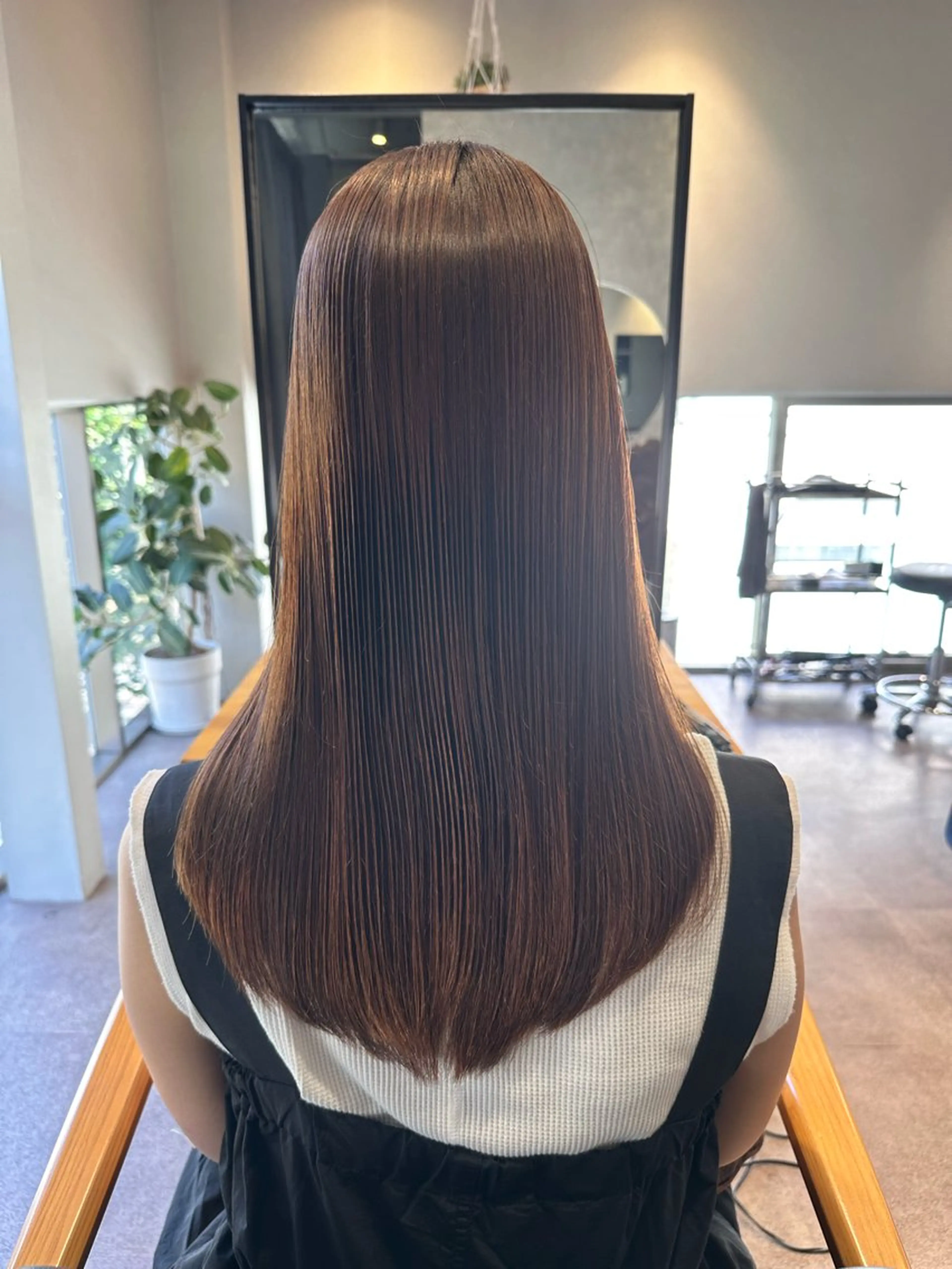 ロング カラー カット 縮毛矯正 韓国風/オシャレ /縮毛矯正/滝口琴未のヘアスタイル