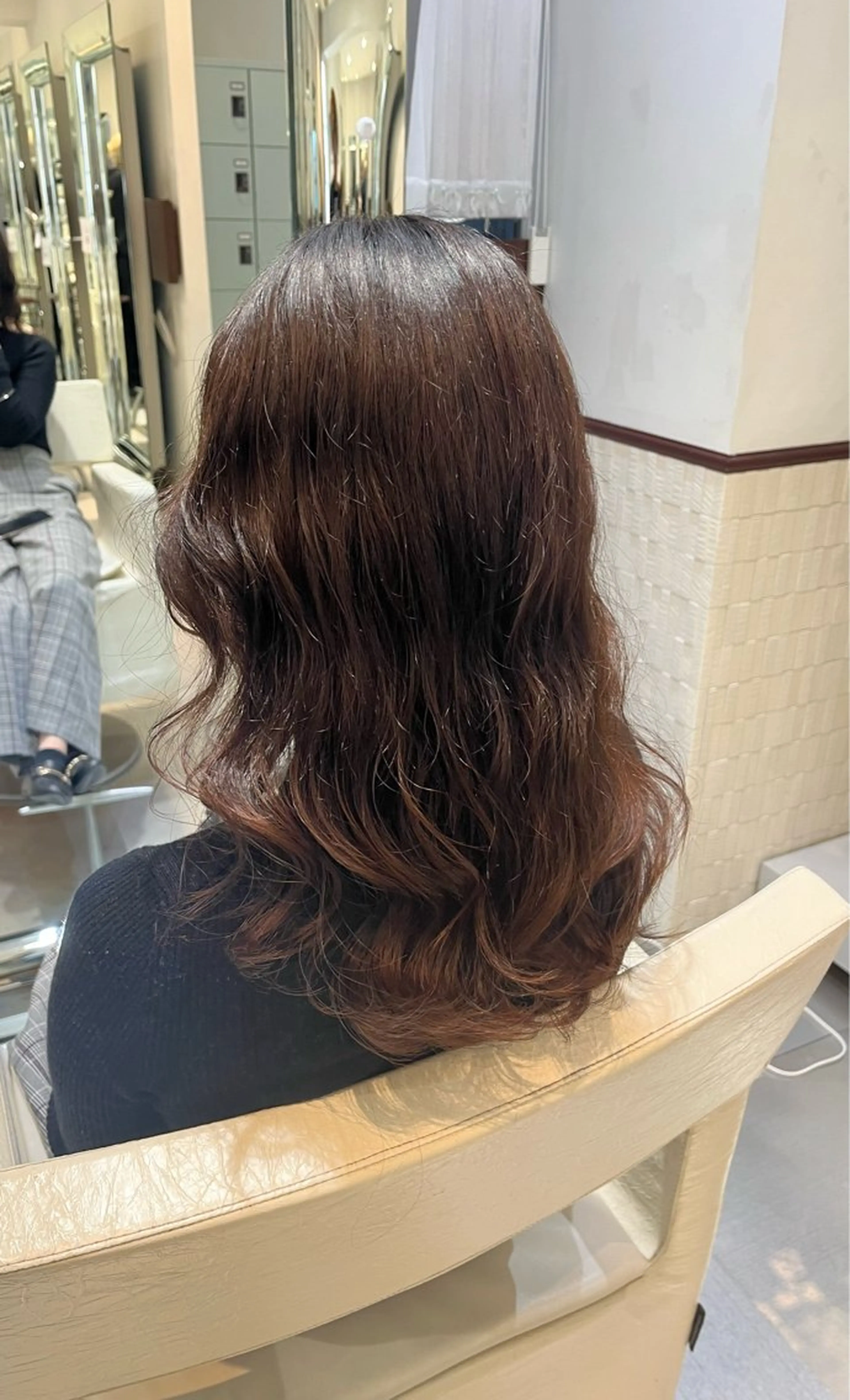 ロング パーマ 韓国風ヘア トリートメント デジタルパーマ カット ヘアカラー パーマ トリートメント コテ巻き風パーマ 藤澤　知彌のヘアスタイル