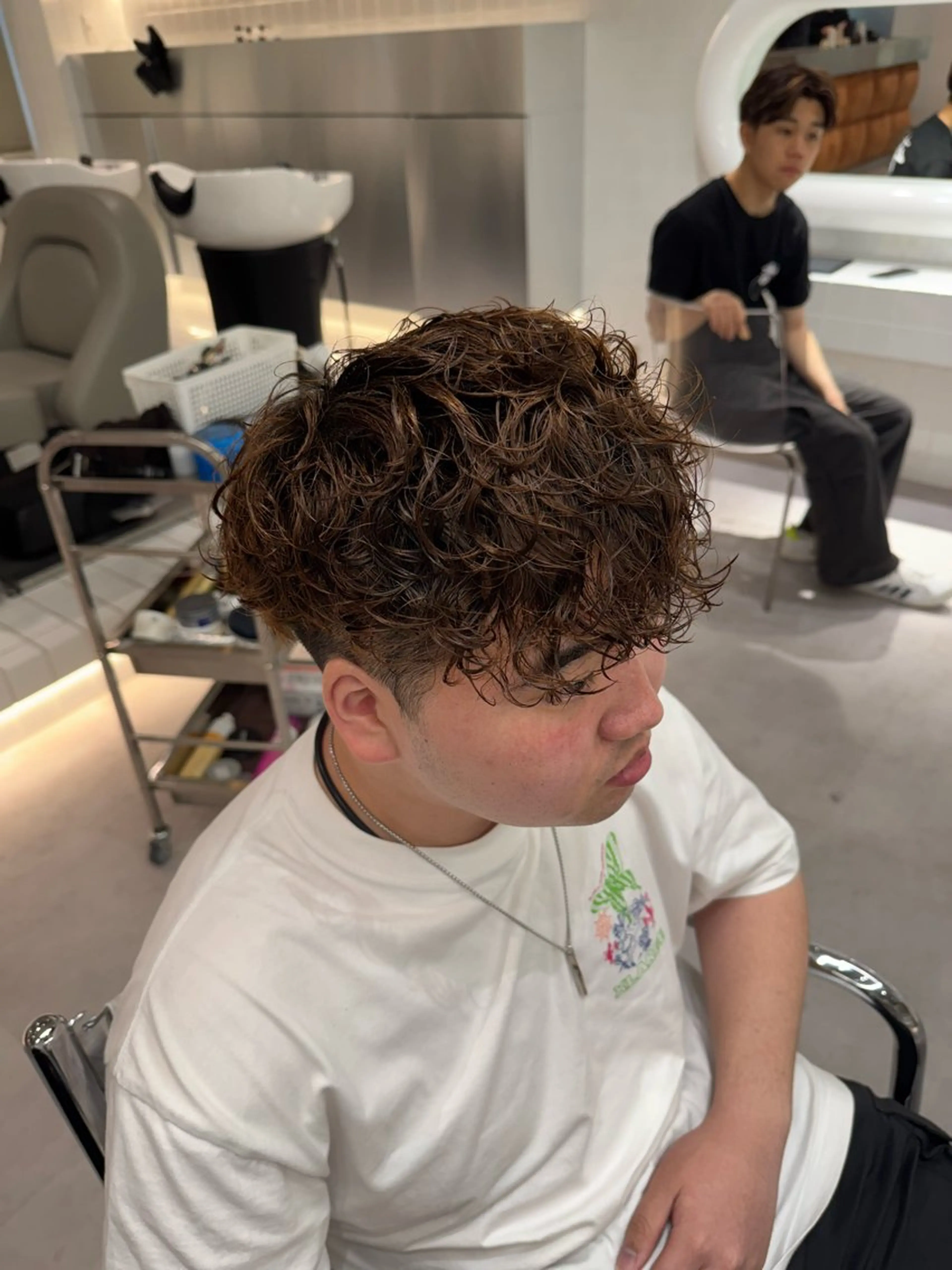 パーマ メンズ スペインカール ブリーチ/パーマ特化 片平和寿のヘアスタイル