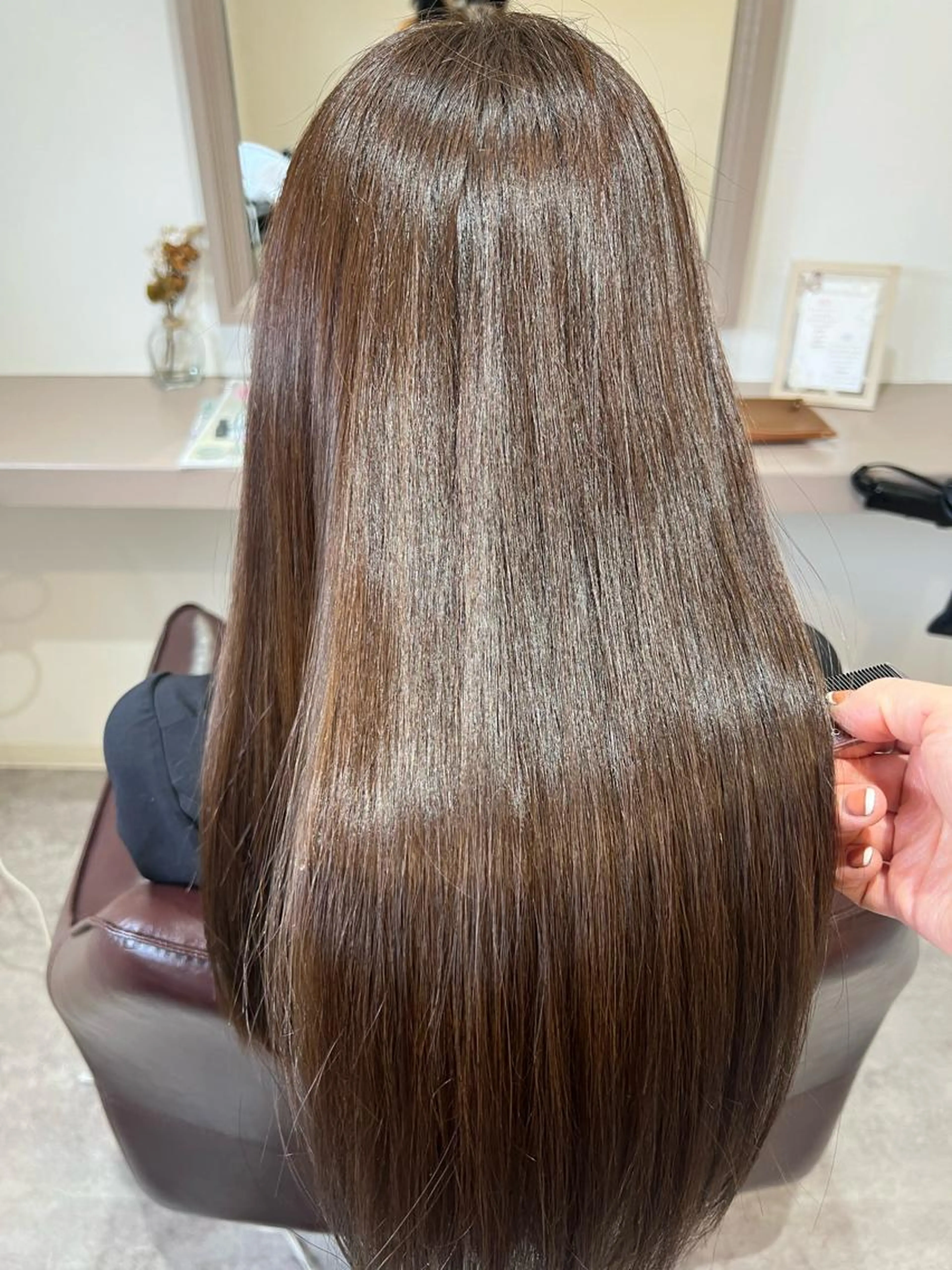 髪質改善アロマケアカラー✨【特許取得のカラーでツヤツヤ潤いコース】の写真