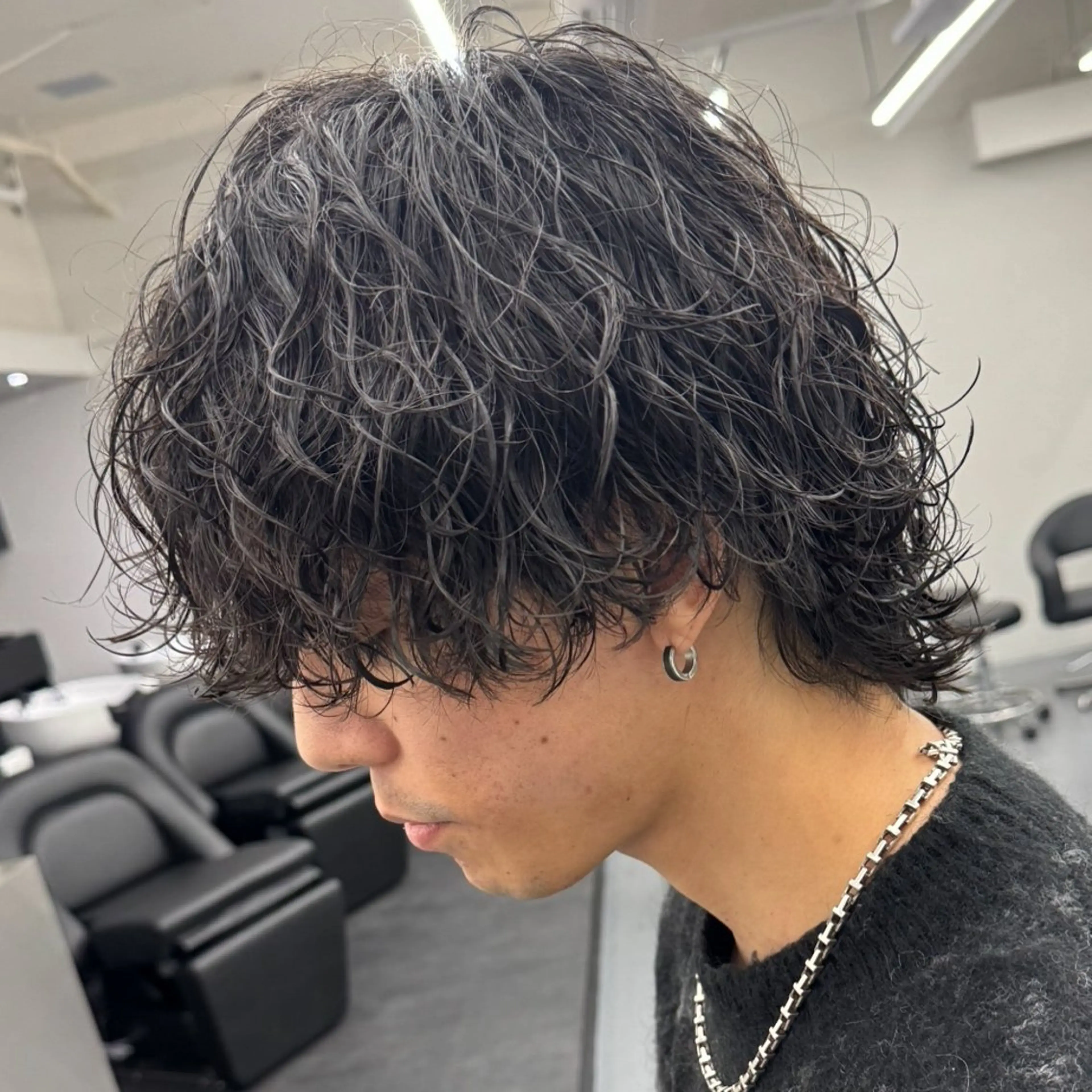 ショート パーマ メンズ カット パーマ トリートメント &c. hair studio所属・メンズパーマの人 KAZUのヘアスタイル