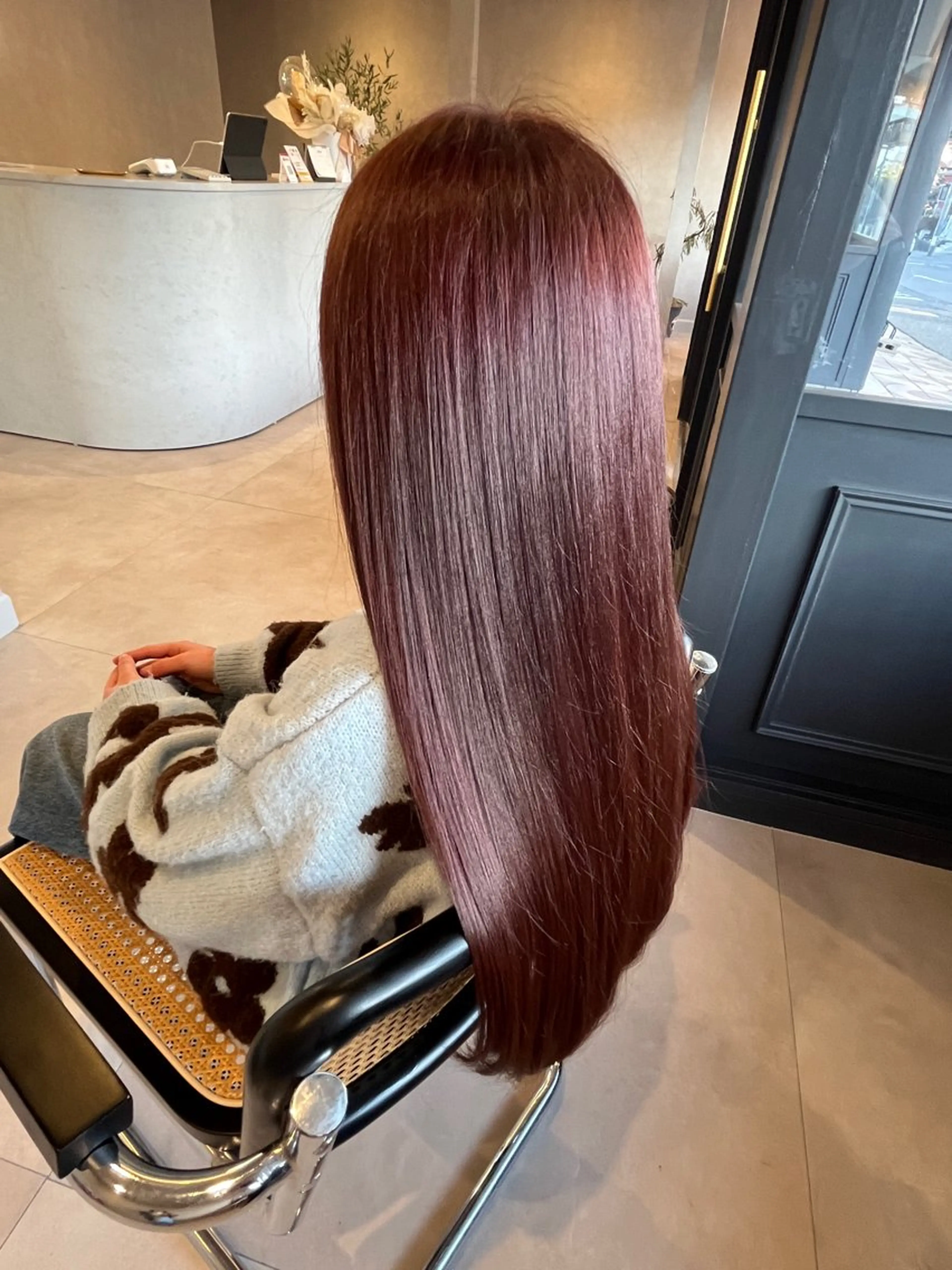 ロング カラー キッズ ベージュカラー ブリーチ カシス ダブルカラー ブリーチなしカラー ヘアカラー トリートメント 透明感カラー/ 艶カラー/武田遼香のヘアスタイル