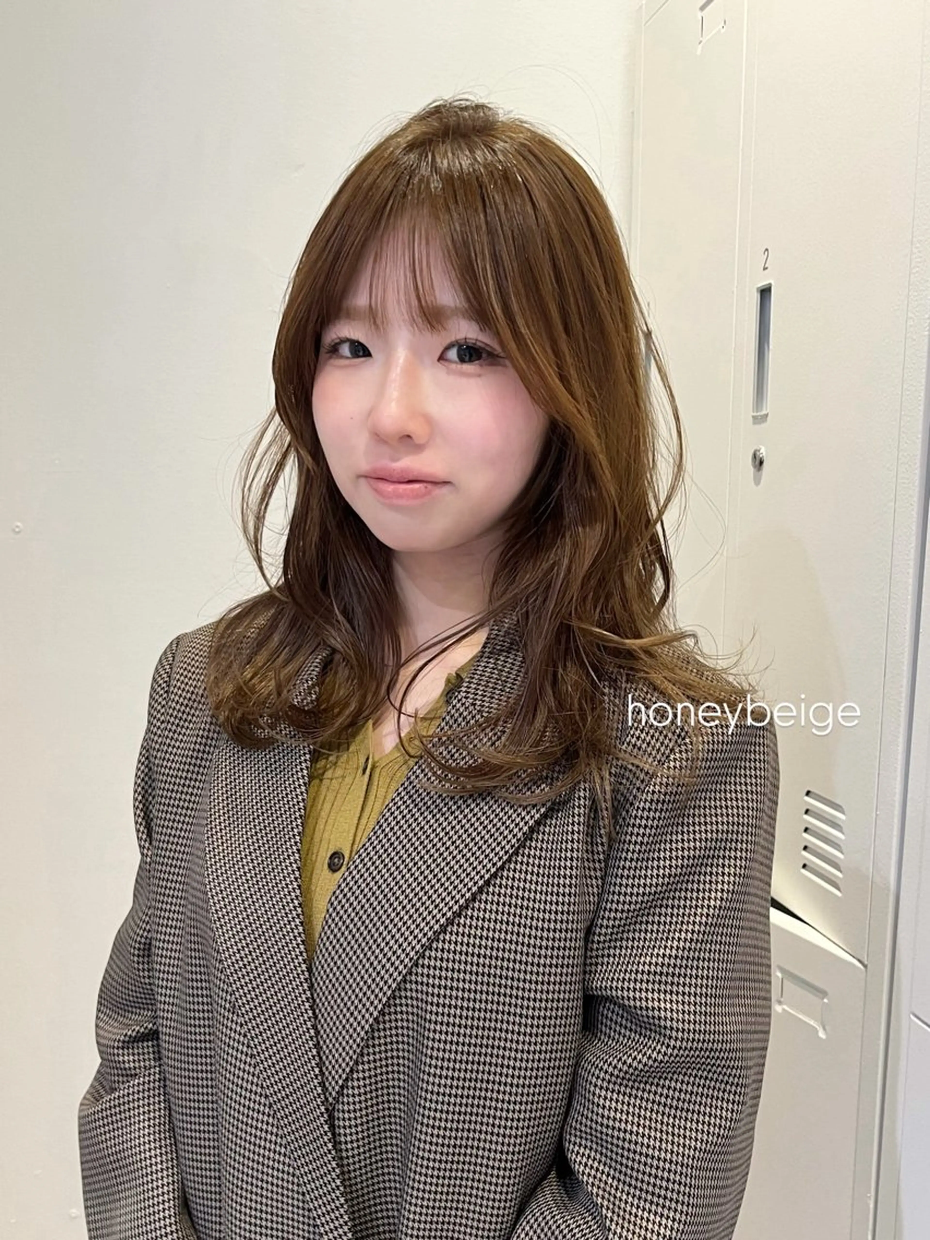 セミロング カラー カット ヘアカラー 似合わせイメチェン/ 顔周り/ののかのヘアスタイル