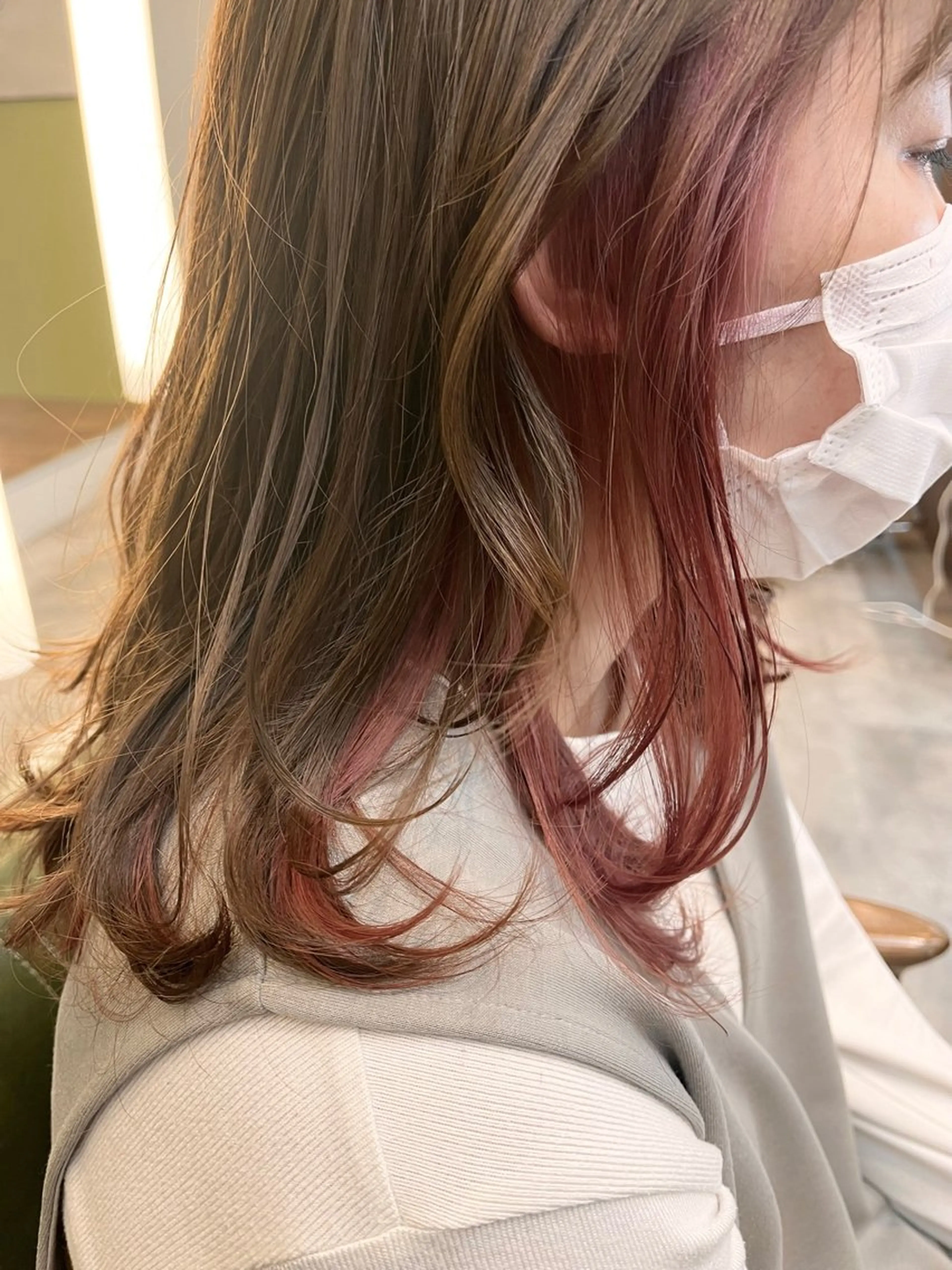 ロング カラー インナーカラー ピンクカラー tocca🪴 ARISA🕊️のヘアスタイル