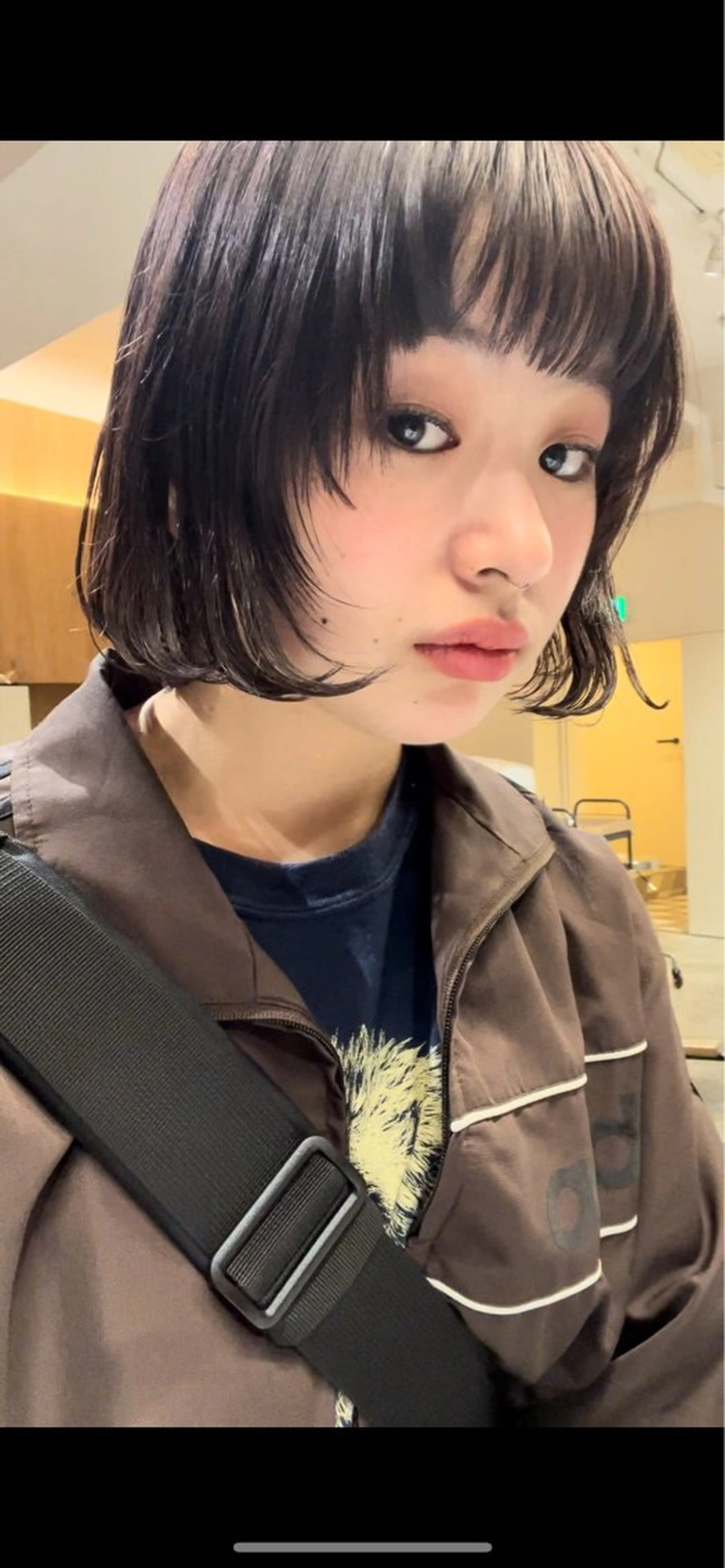 ミディアム ボブ レイヤーカット Yamamoto Hana/京都美容室のヘアスタイル