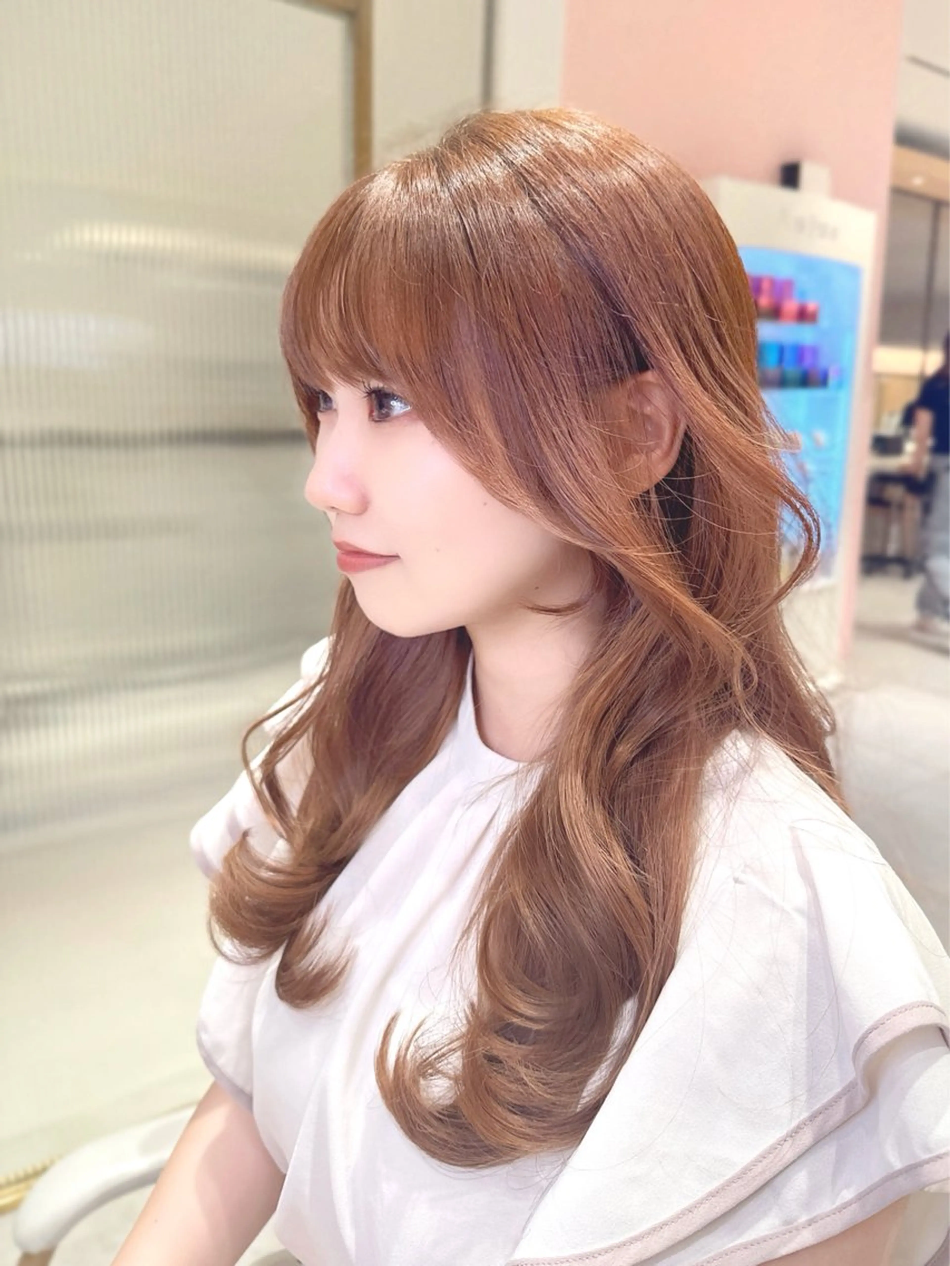 ロング カラー カット ヘアカラー トリートメント ヘッドスパ ヘアセット 韓国ヘア/レイヤー/ 顔まわり/りょーとのヘアスタイル