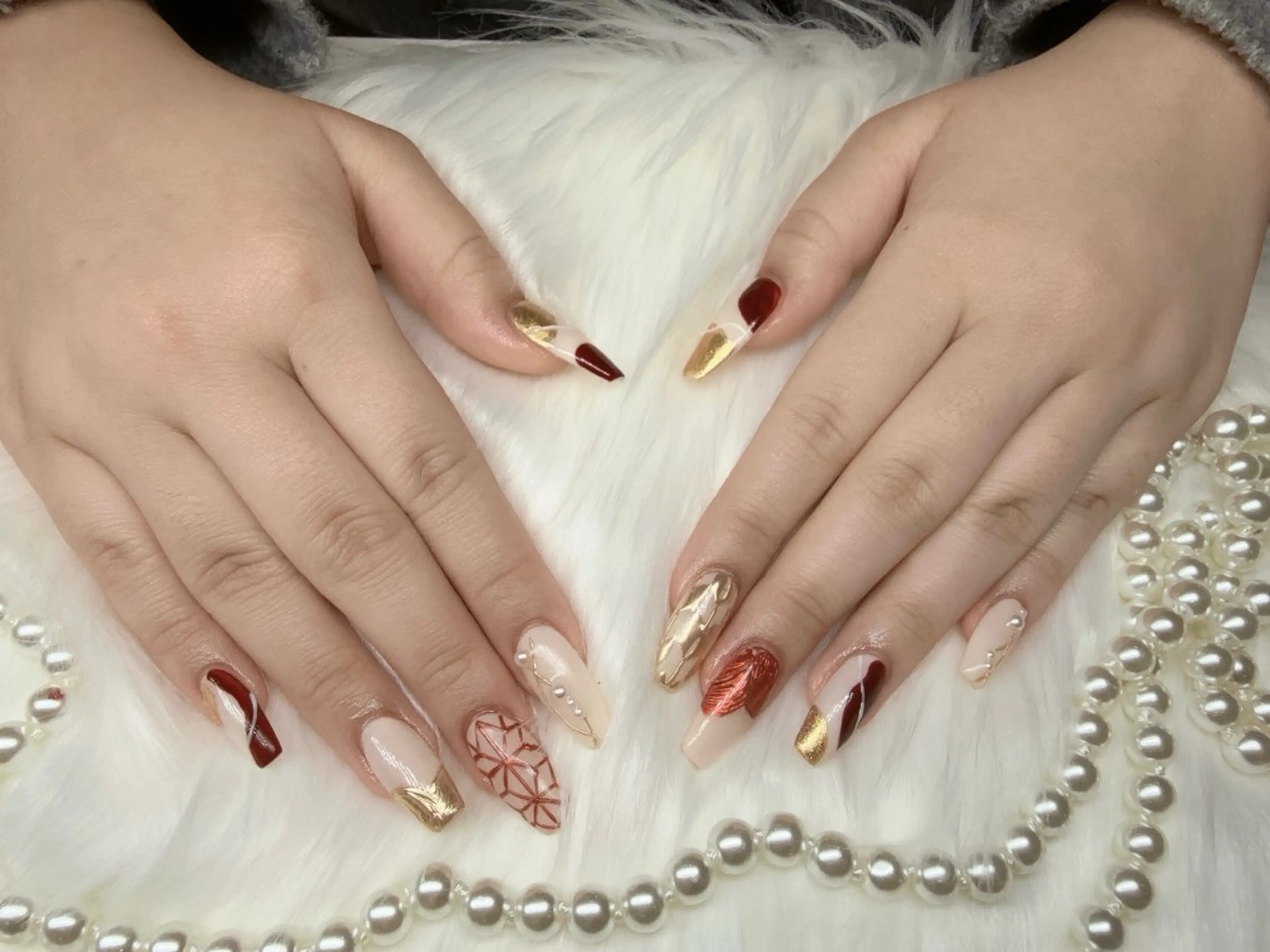 ネイル 成人式 ハンドネイル Anna Nail所属・Anna Nailのネイルデザイン