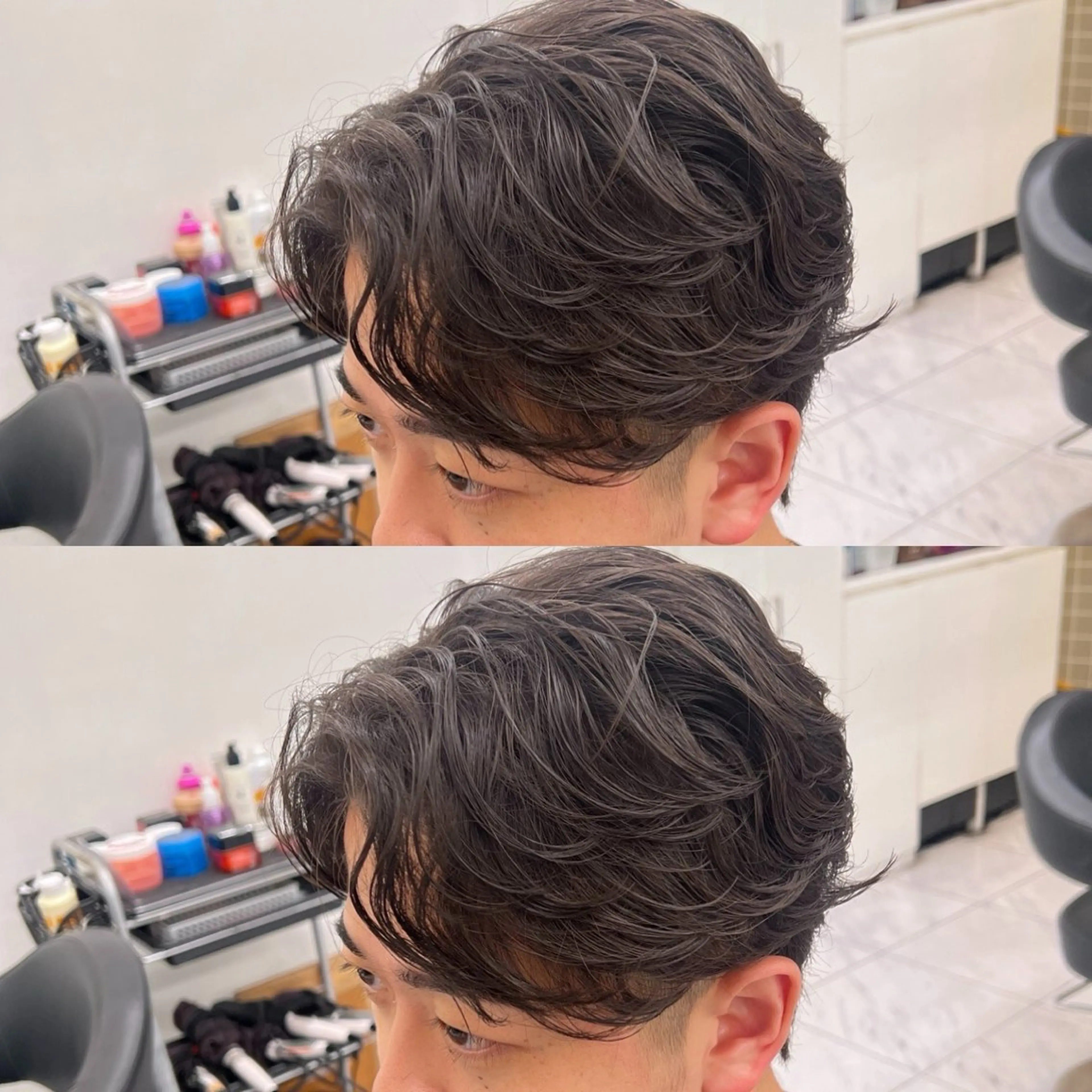 ショート カラー パーマ メンズ 韓国レイヤーカット /REIのヘアスタイル