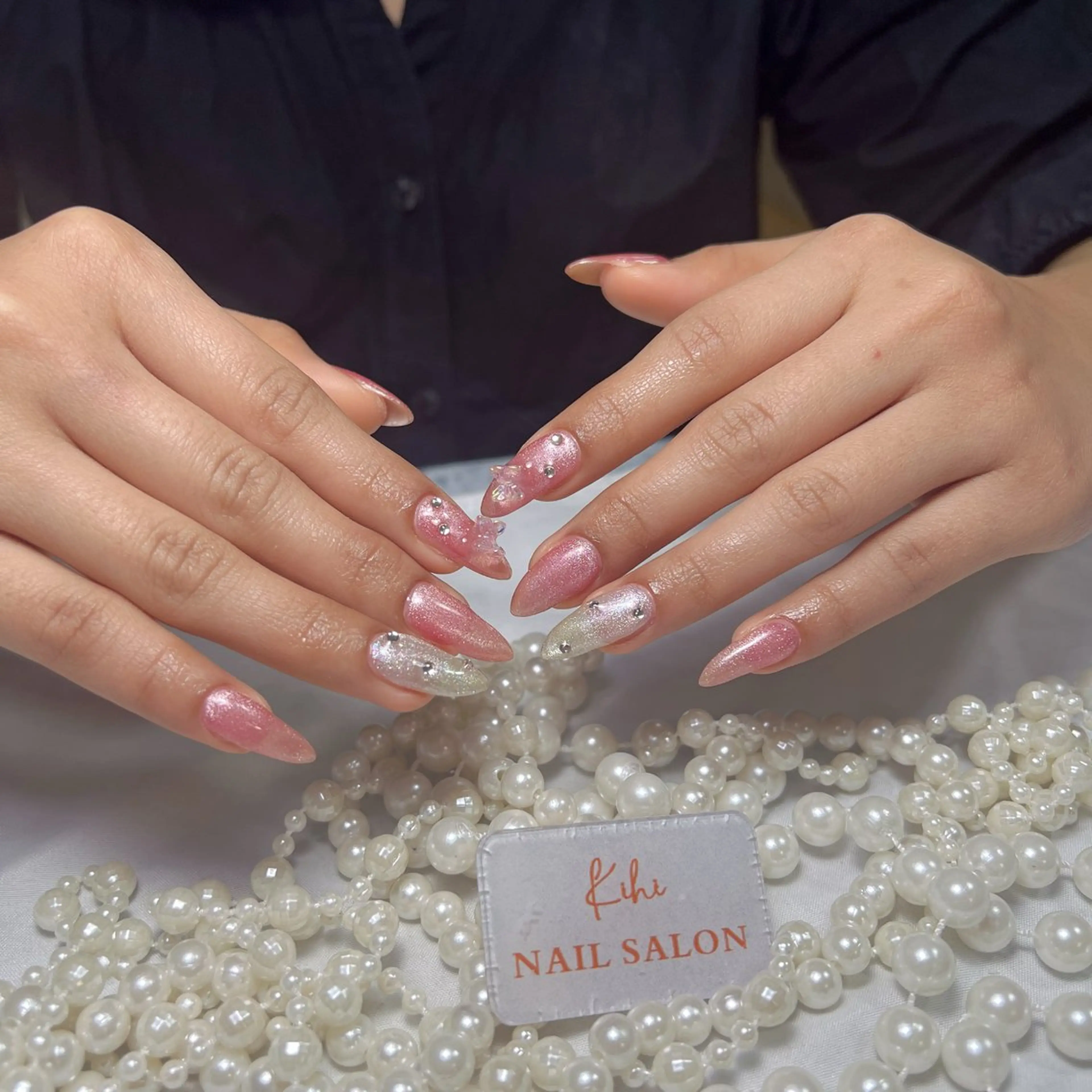 ネイル アートネイル フレンチネイル ジェルネイル グラデーション 韓国ネイル 村中 ハナのネイルデザイン