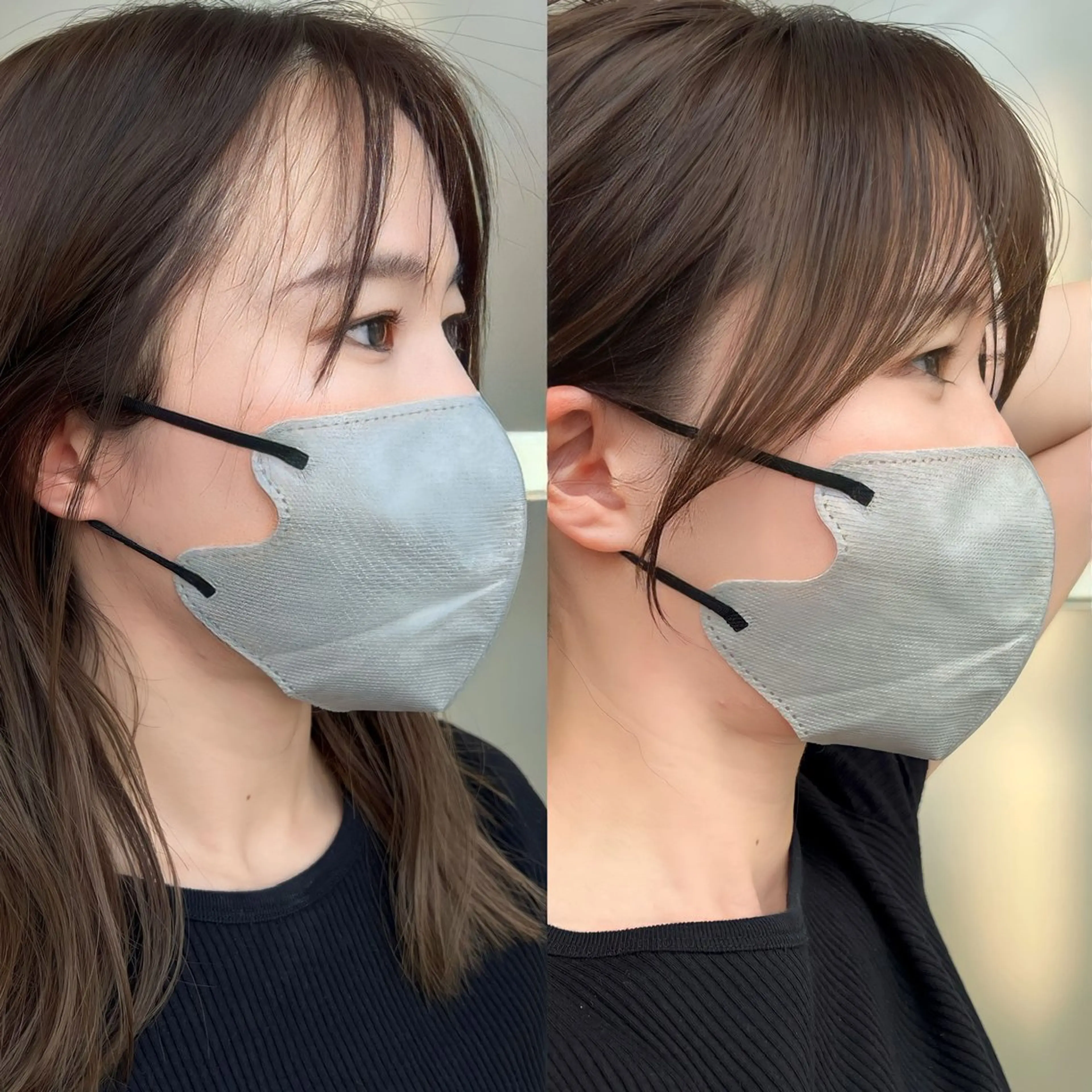 ミディアム カラー ミディアムパーマ ダブルカラー インナーカラー くびれヘア 斜めバング レイヤー専門家 ダブルカラー修のヘアスタイル