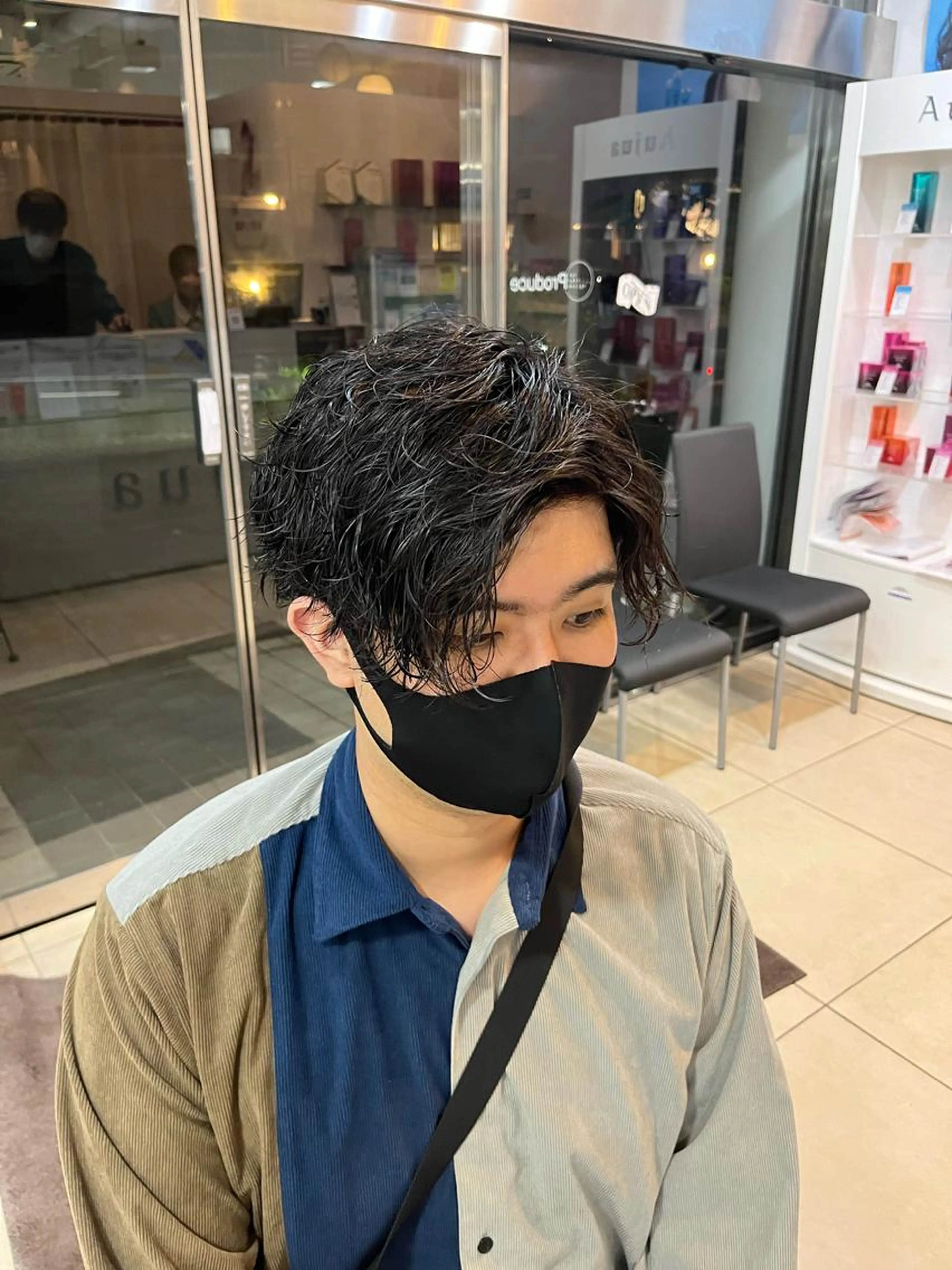 【ご来店1​〜​3回目の方限定】メンズカット＋波巻きスパイラルパーマ#波巻きパーマ#波打ちパーマ#メンズパーマの写真