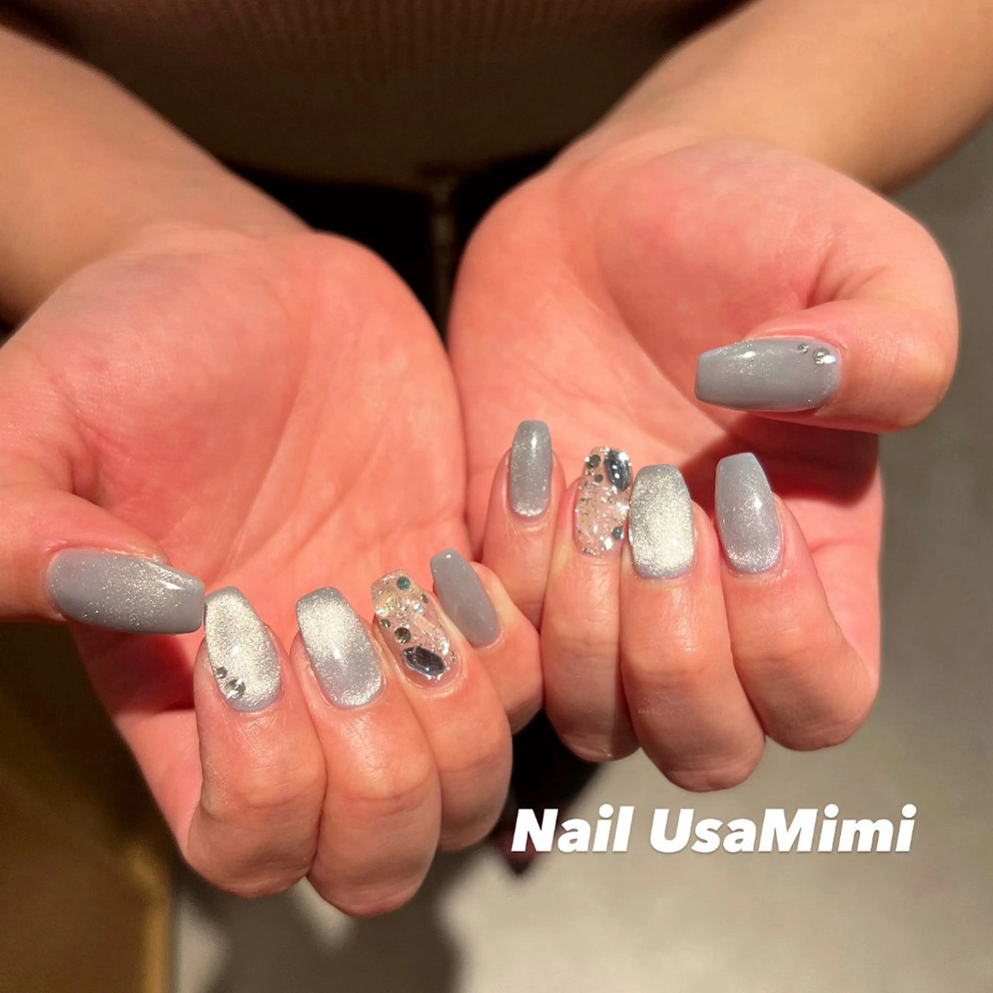 ネイル アートネイル オーロラネイル チークネイル フレンチネイル ジェルネイル ハンドネイル 本町NailUsa Mimi RIKOのネイルデザイン