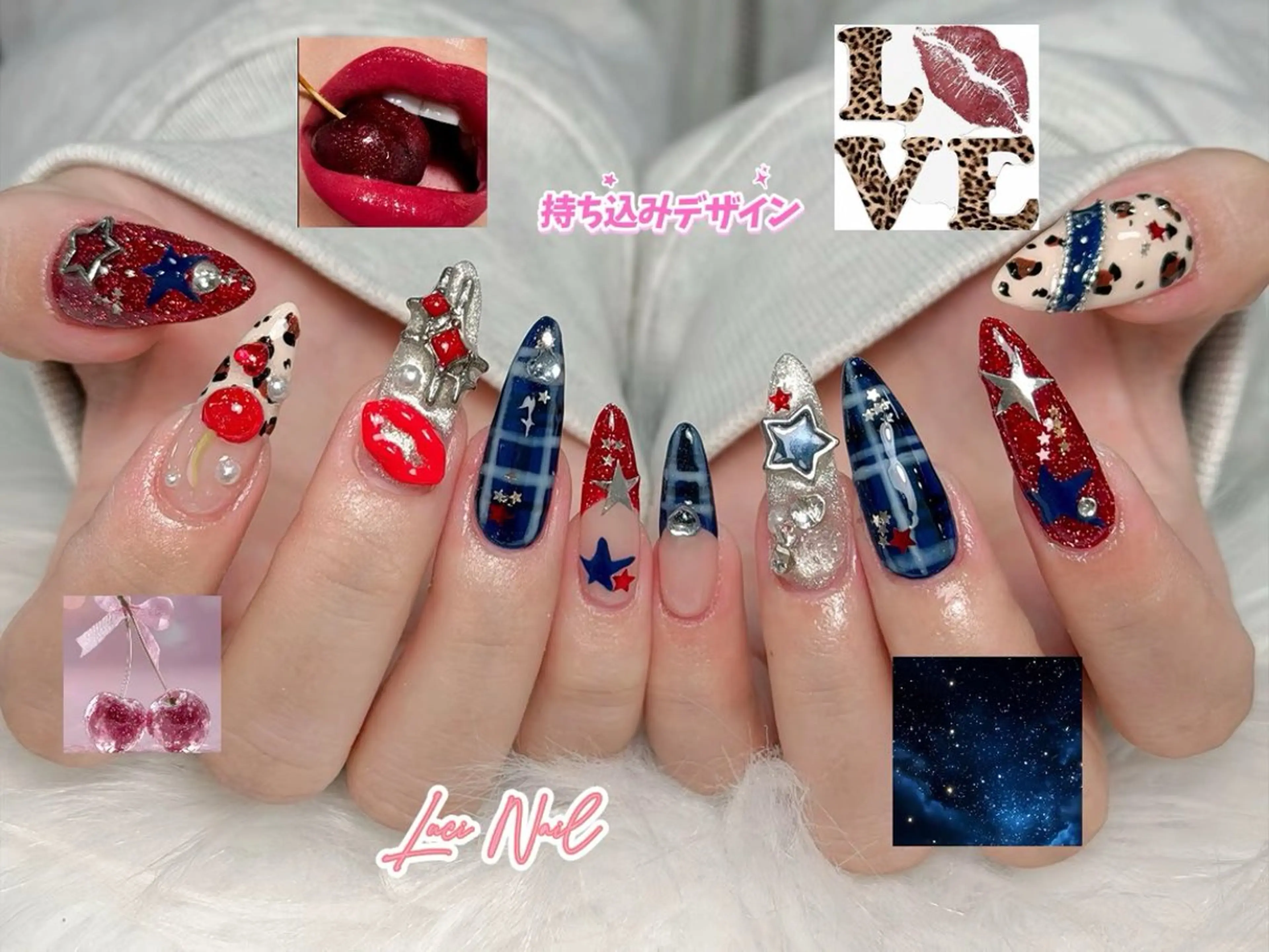 ネイル ジェルネイル 韓国ネイル ロングネイル 持ち込み パラジェル ハンドネイル Luci Nailのネイルデザイン