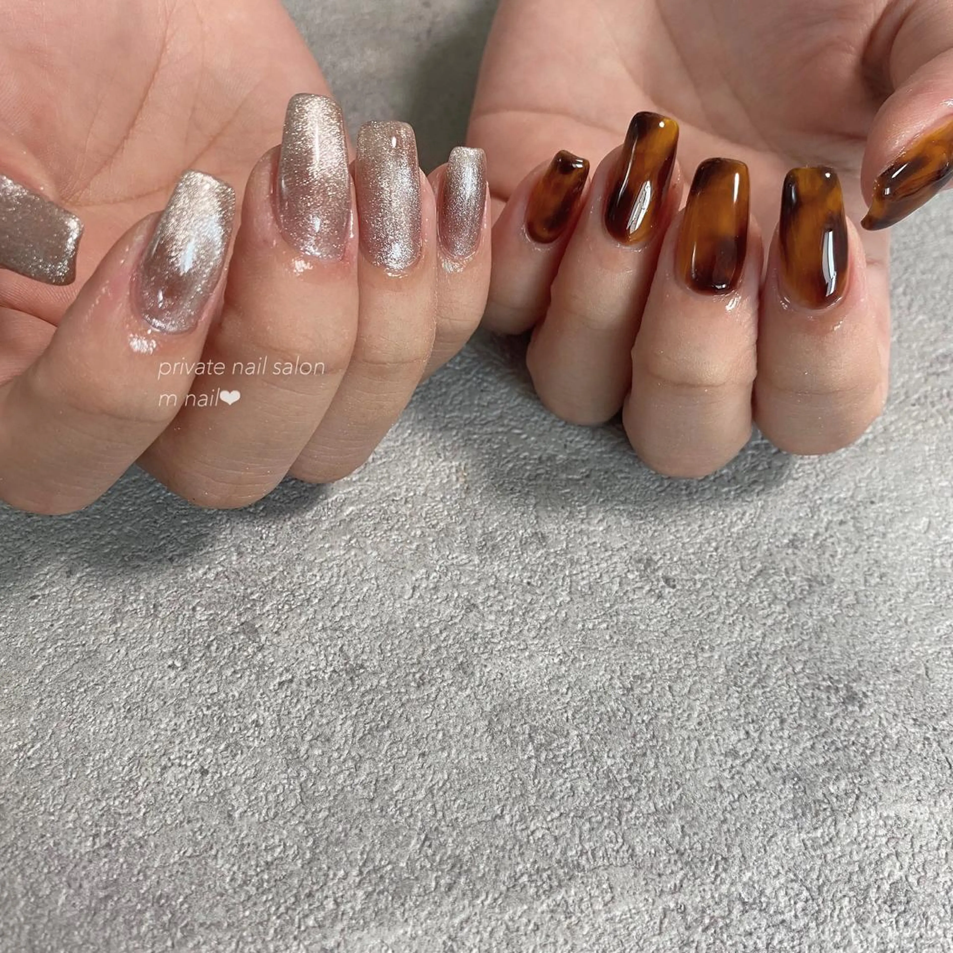 ネイル べっ甲ネイル マグネットネイル ハンドネイル 小河原 舞のネイルデザイン