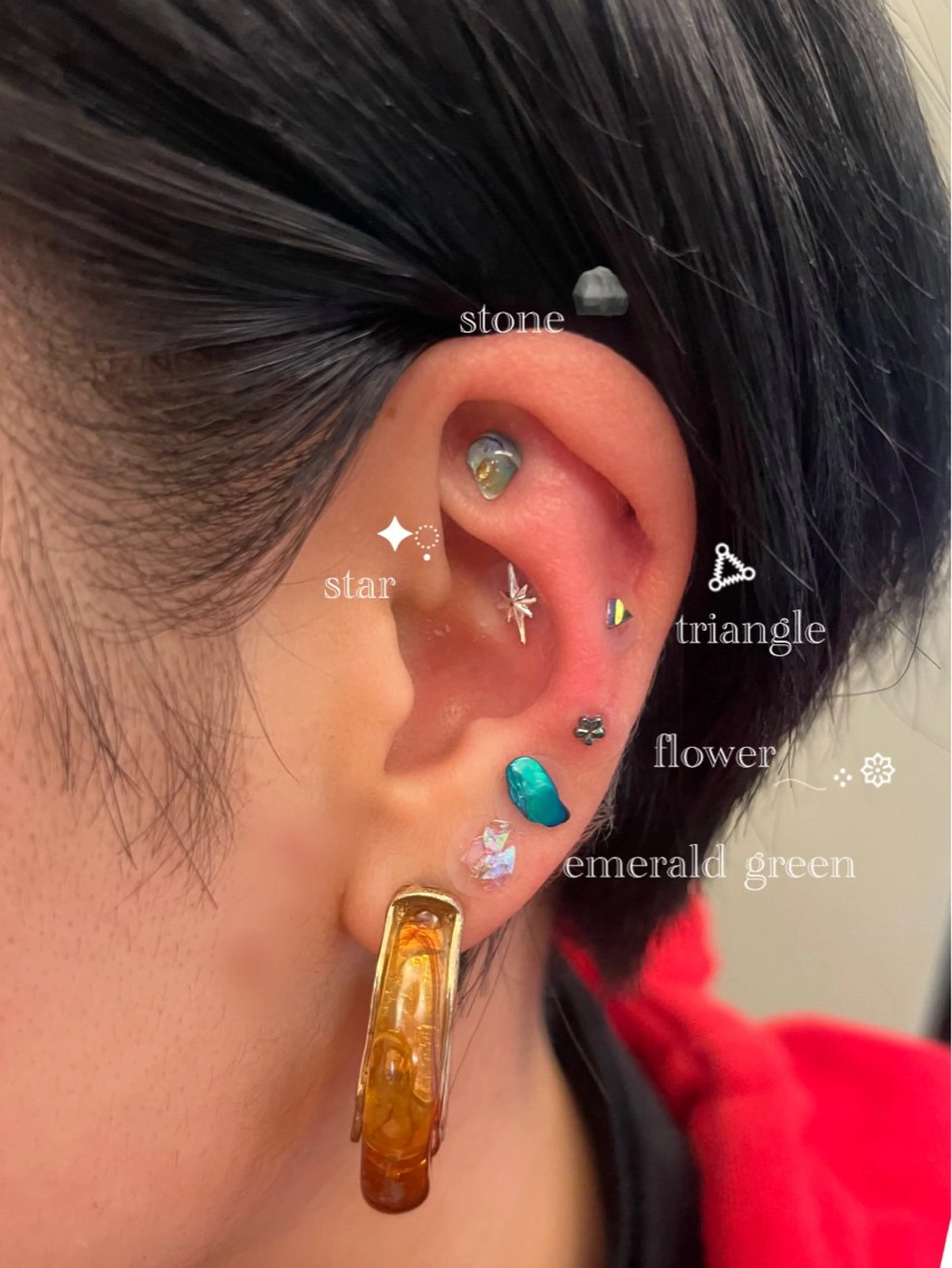 💎耳ツボジュエリー💎10粒の写真