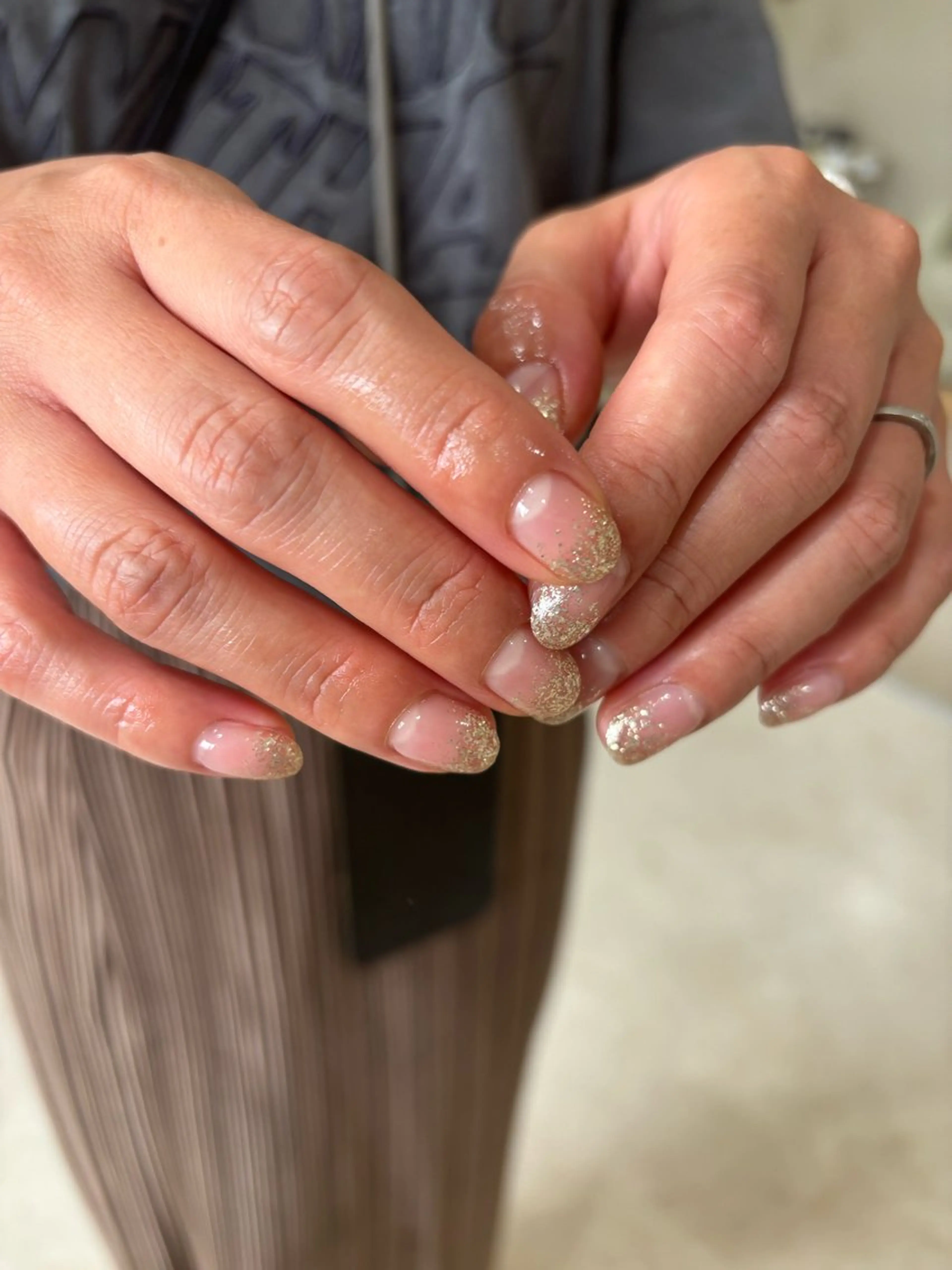 ネイル グラデーション キラキラネイル ラメ(グリッター) ラメグラデーション mute.所属・mute. kiraのネイルデザイン