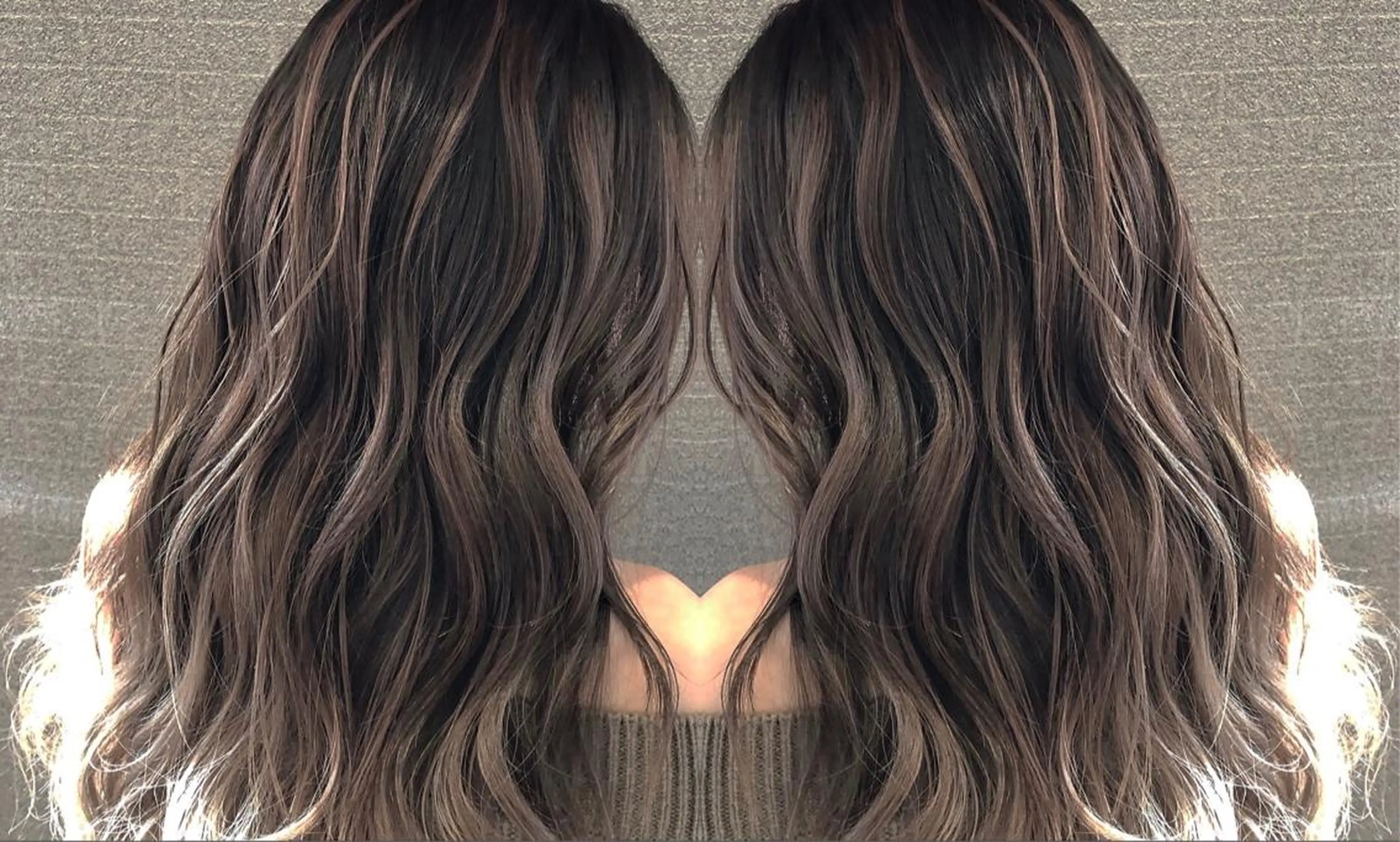 セミロング ハイライト レイヤーカット アンドウ ユウ/ レイヤーカット/韓国のヘアスタイル