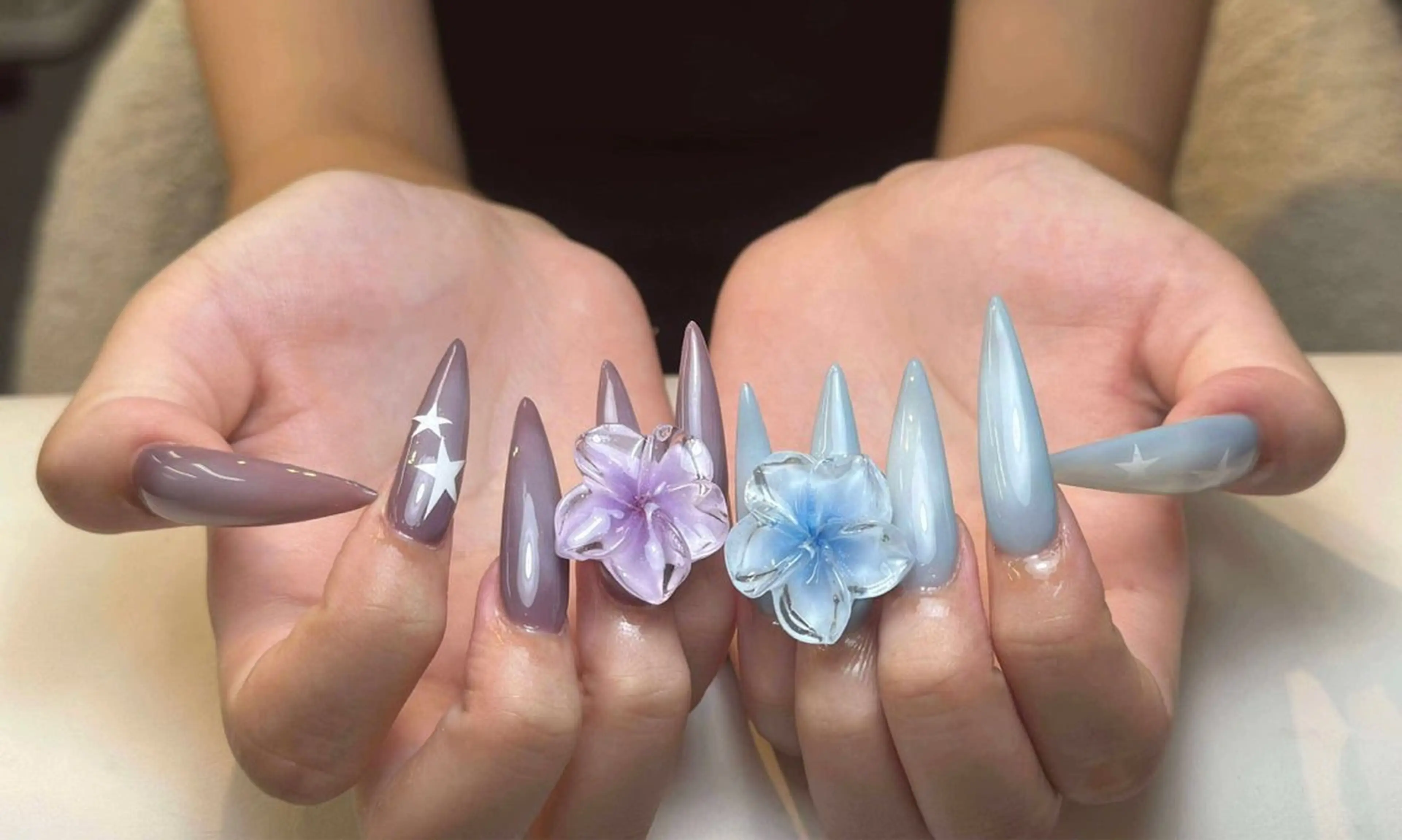 ネイル アートネイル 成人式 ジェルネイル ニュアンスネイル 夏ネイル NIE MoMoのネイルデザイン