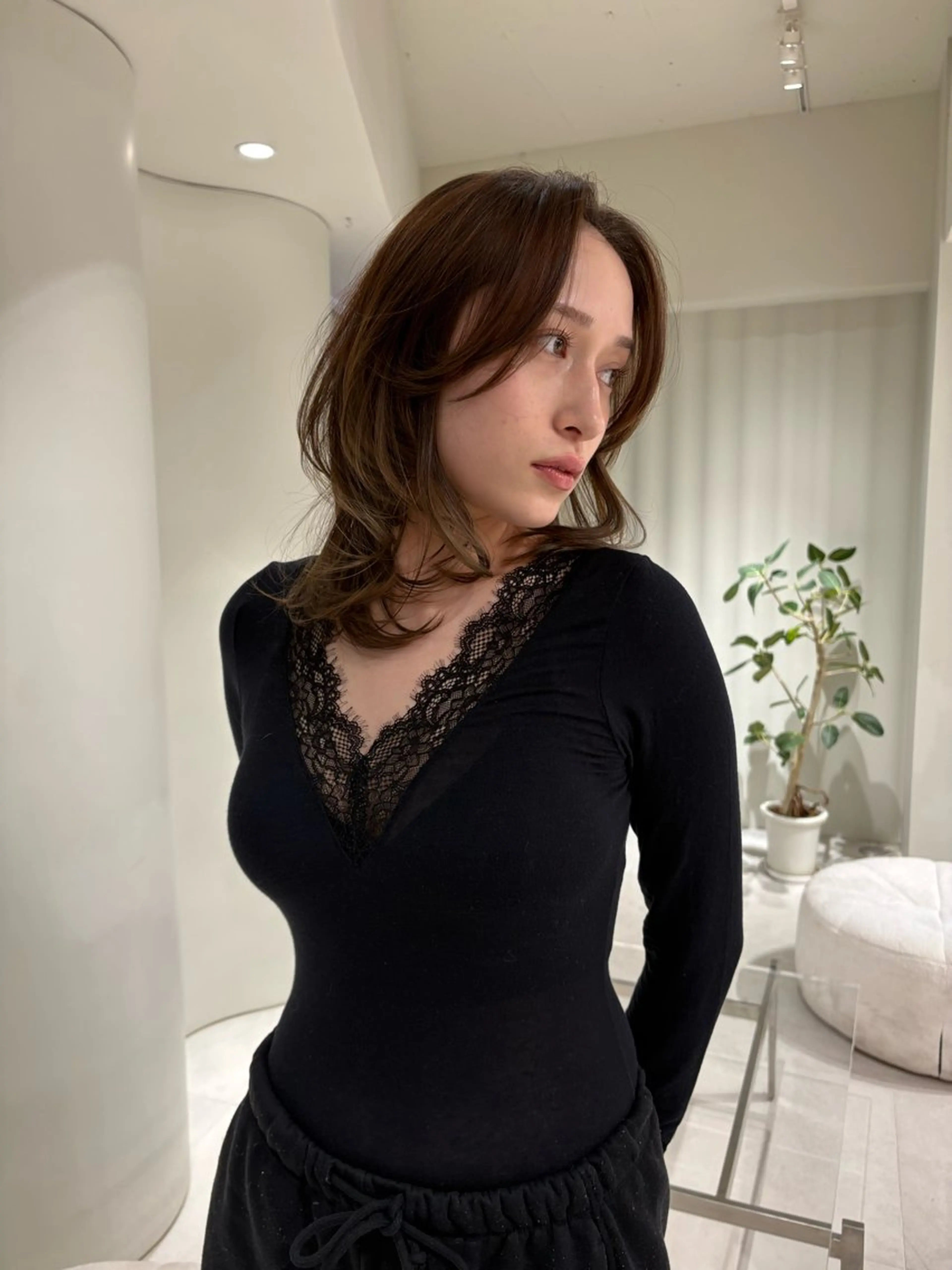 ミディアム カラー レイヤーカット カット 海外レイヤー /NAGISAのヘアスタイル