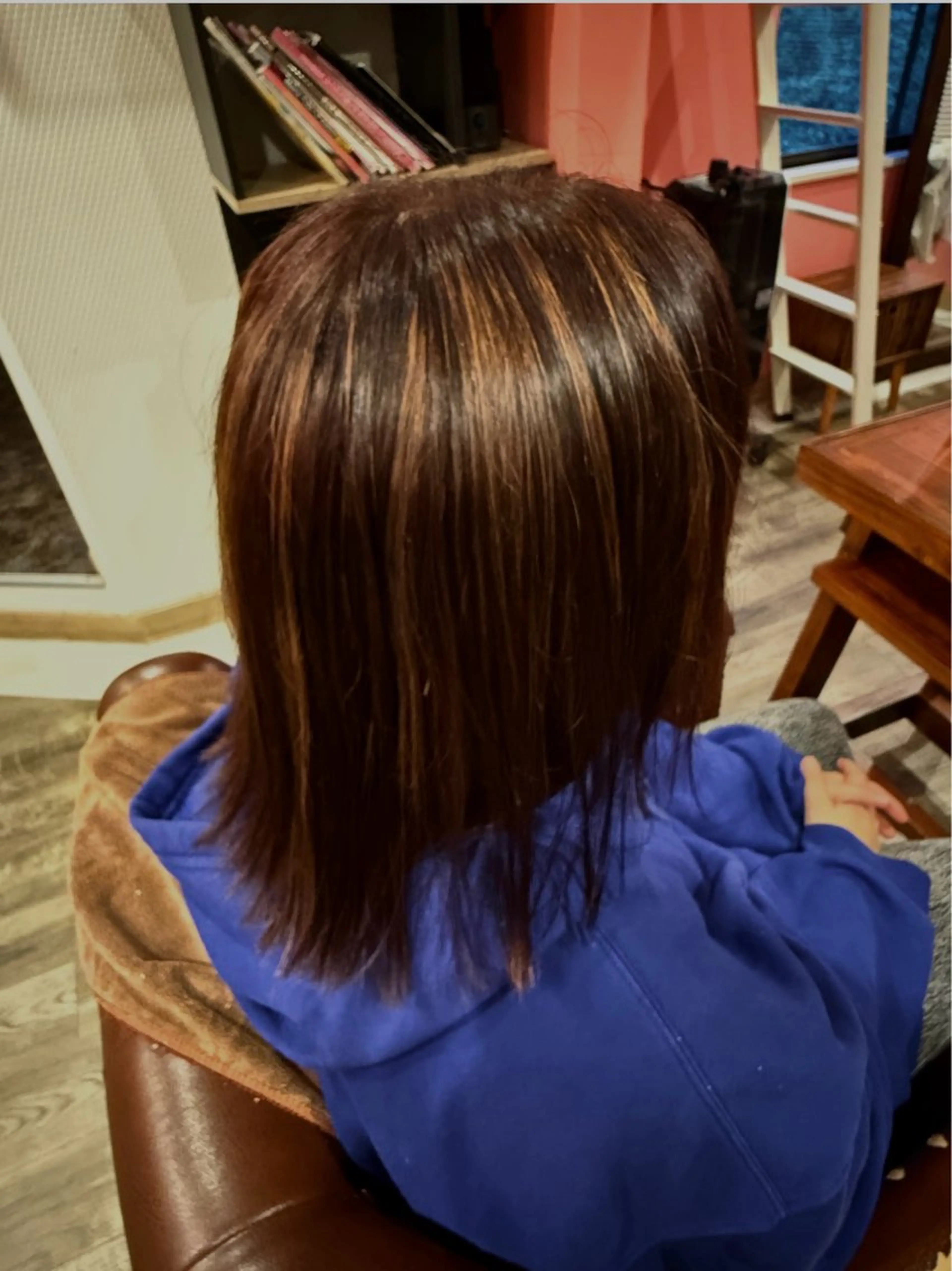 ミディアム カラー ハイライトカラー ハイライト ヘアカラー 大立 七夏のヘアスタイル