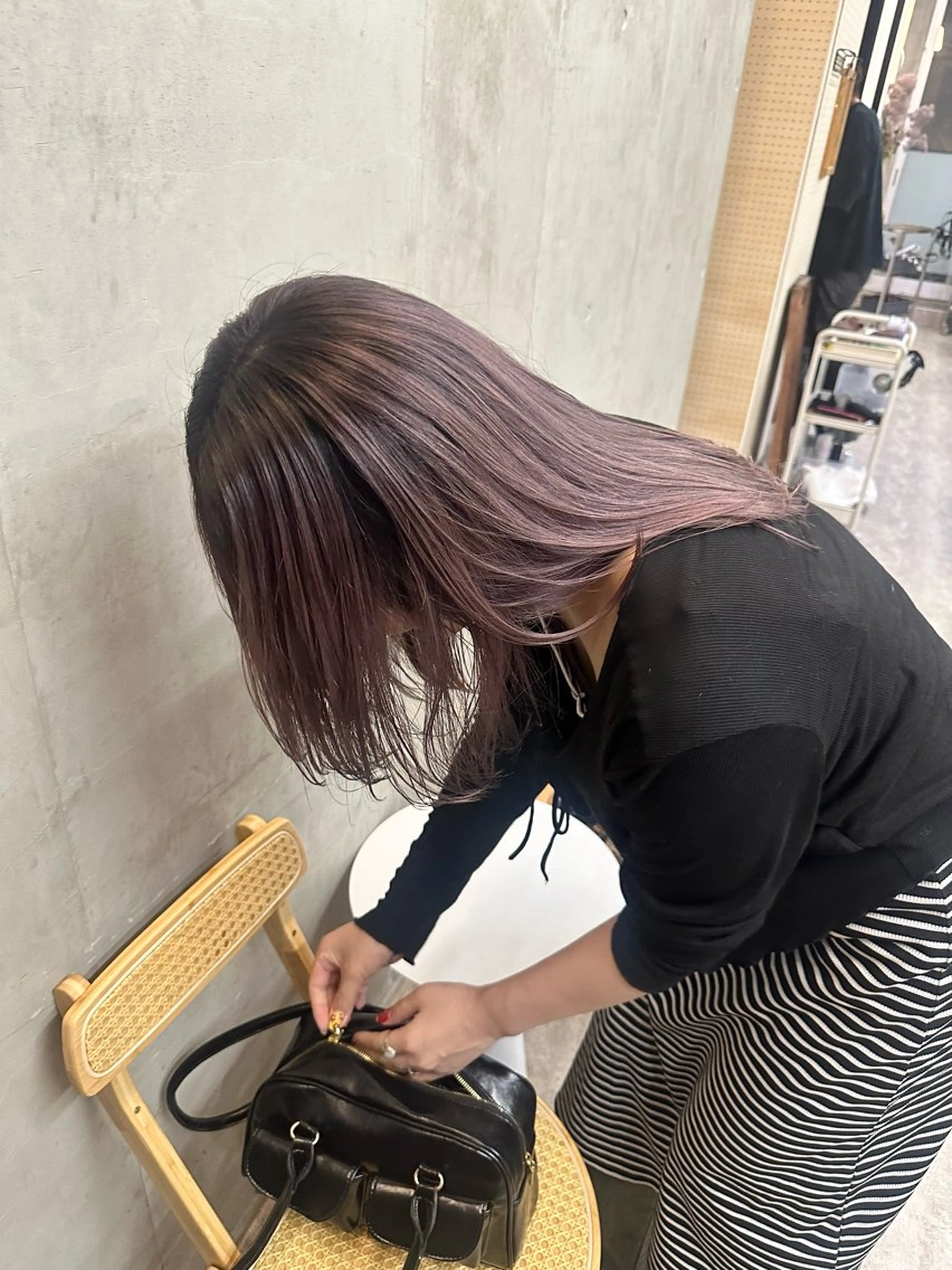 ミディアム カラー バレイヤージュ ベージュカラー ブリーチ ブラウンカラー ケアブリーチ カット ヘアカラー トリートメント レイヤーカット💫 ／HARUKA🎀のヘアスタイル