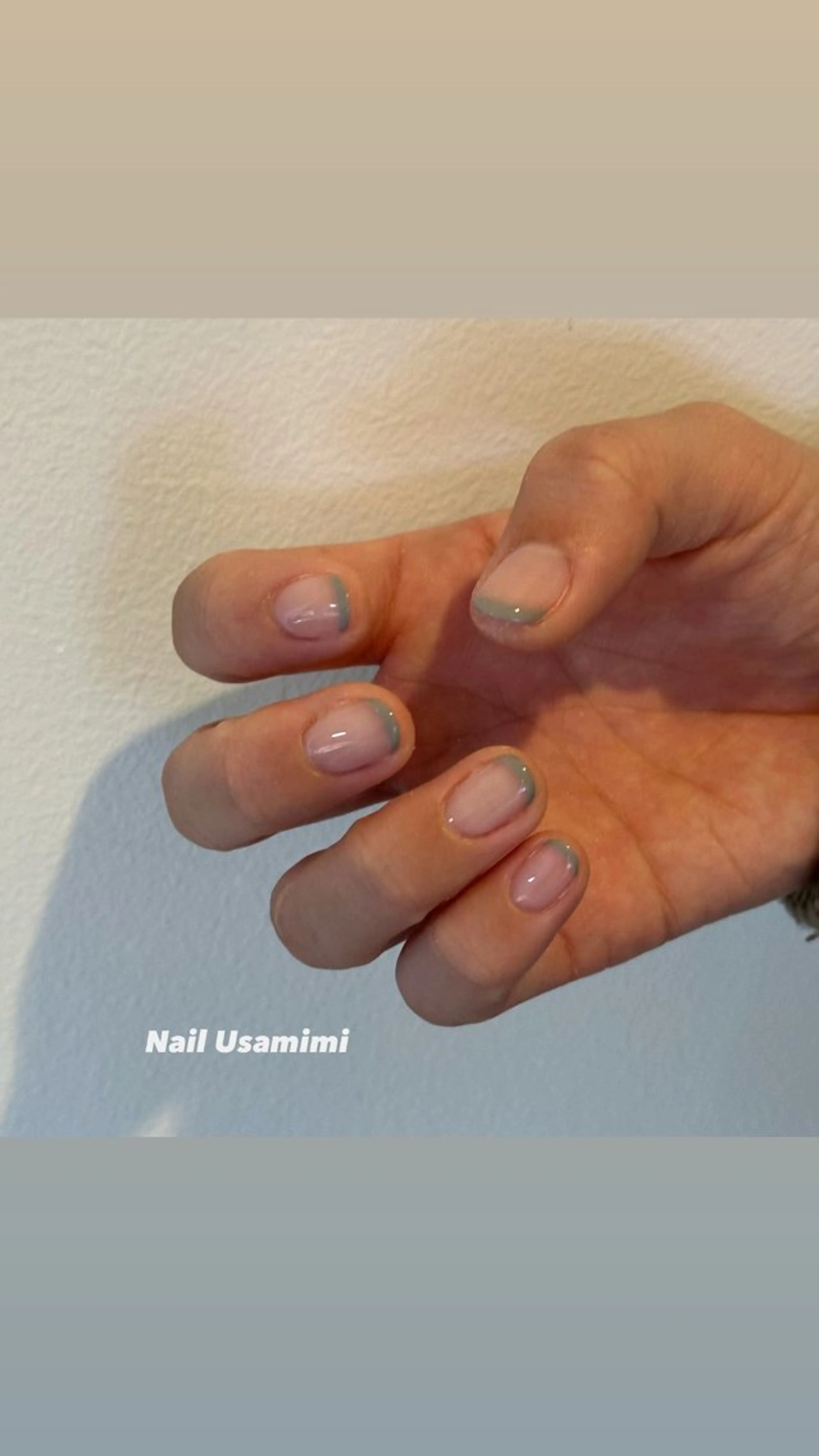 ネイル フレンチネイル パステルネイル 春ネイル ハンドネイル 本町NailUsaM imi MOMOKAのネイルデザイン