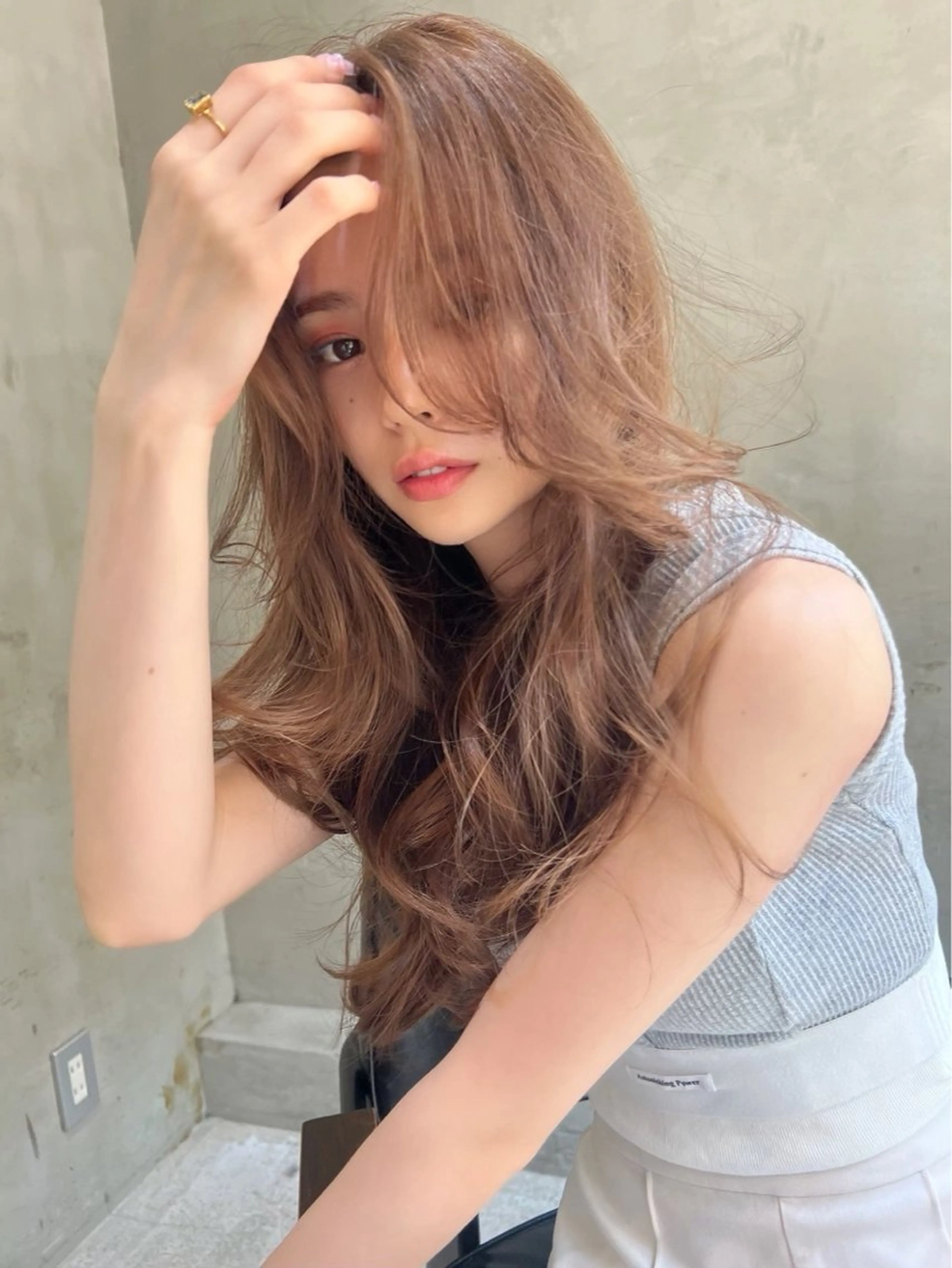 ロング カラー カット ヘアカラー トリートメント Ameri 新宿所属・新宿/透明感カラー/ 髪質改善/桜良のヘアスタイル