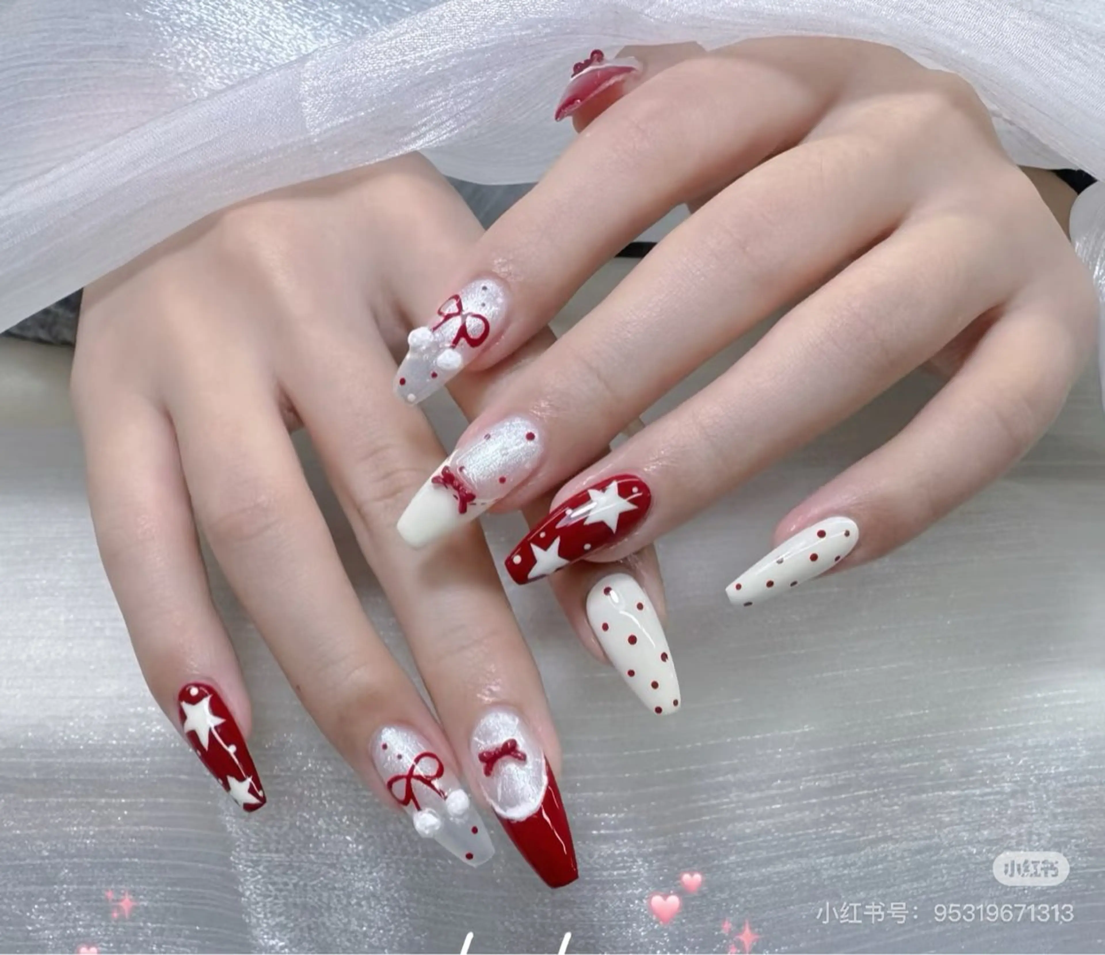 クリスマスネイルの写真