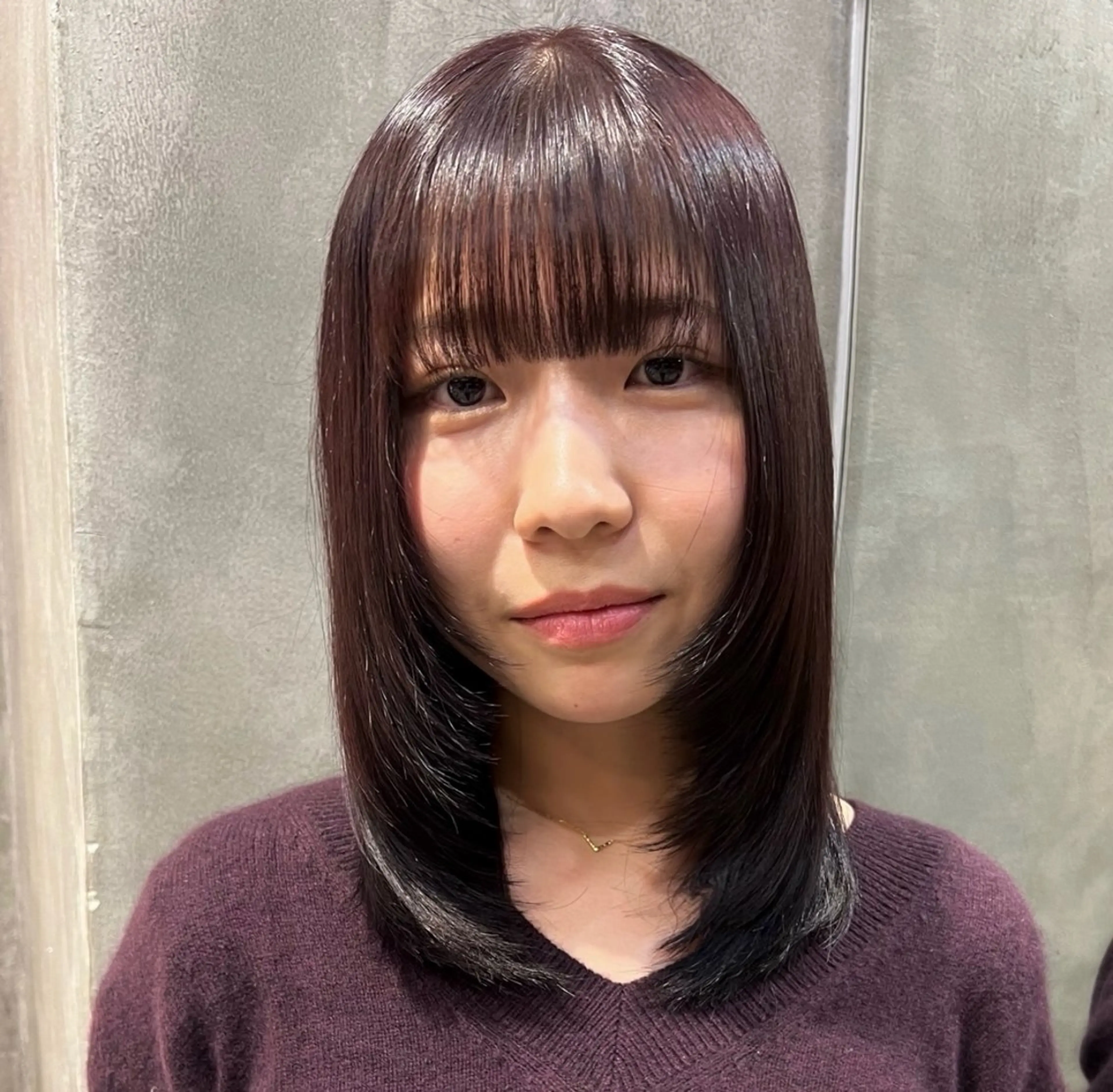 ミディアム レイヤーカット カット ヘアカラー レイヤー／デザイン カット／ヒナノのヘアスタイル