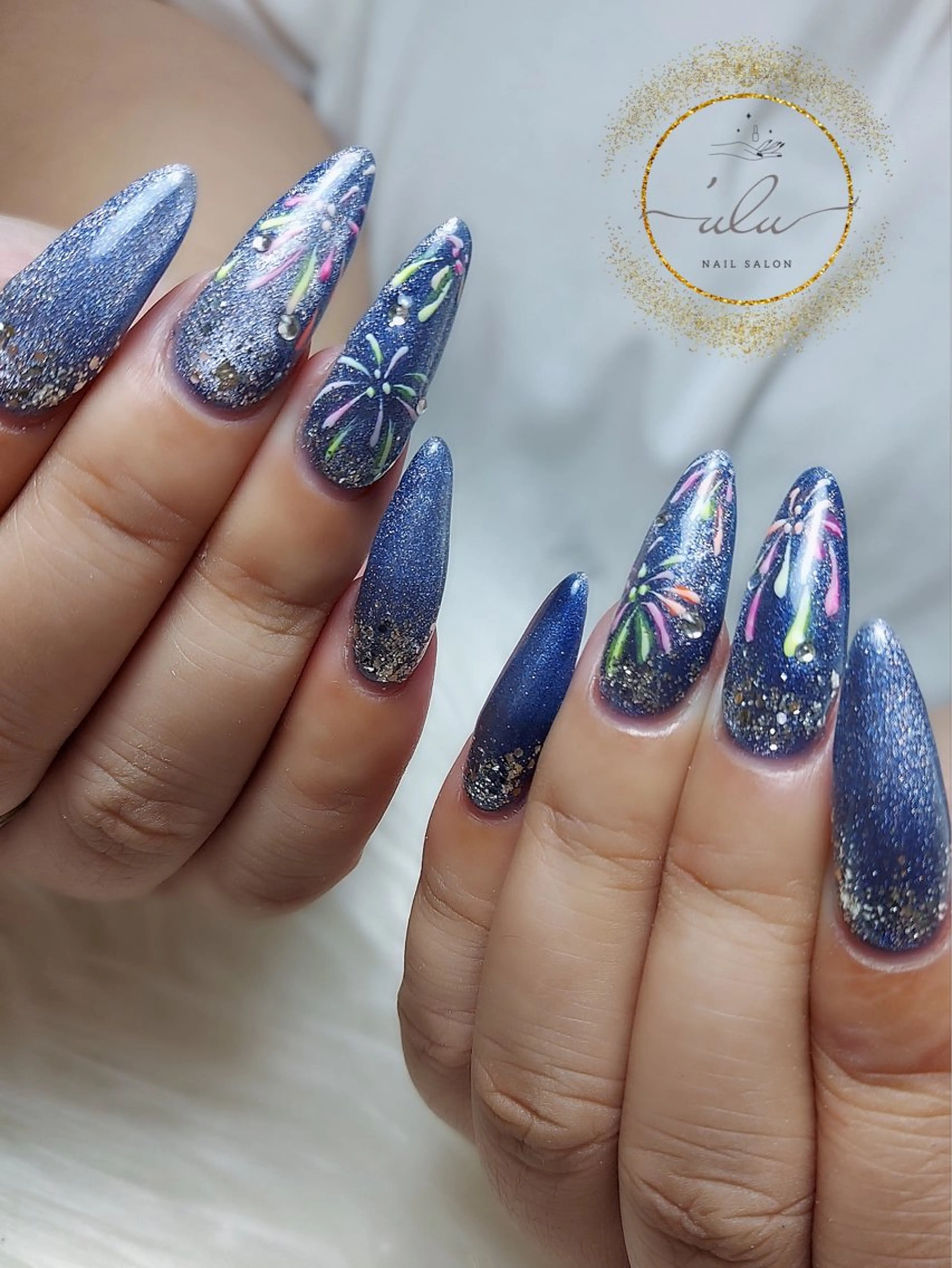 ネイル 夏ネイル ハンドネイル Nailsalon 'uluのネイルデザイン