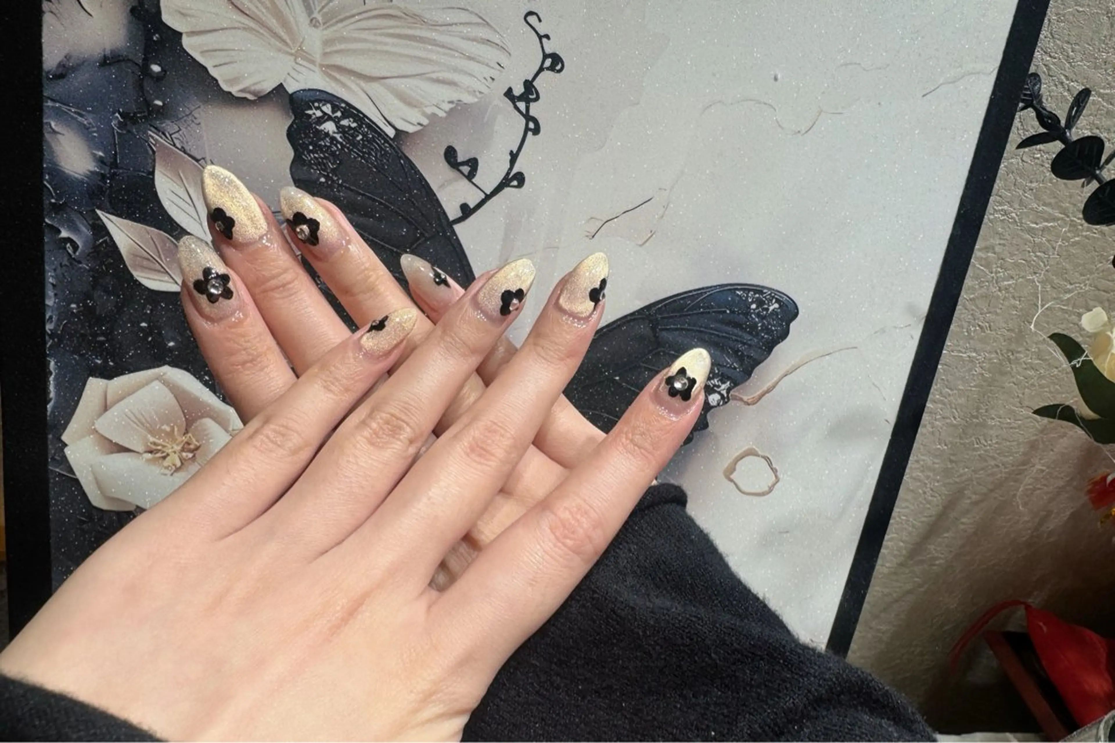 ネイル アートネイル フットネイル ジェルネイル ハート マグネットネイル Babarla Nailのネイルデザイン