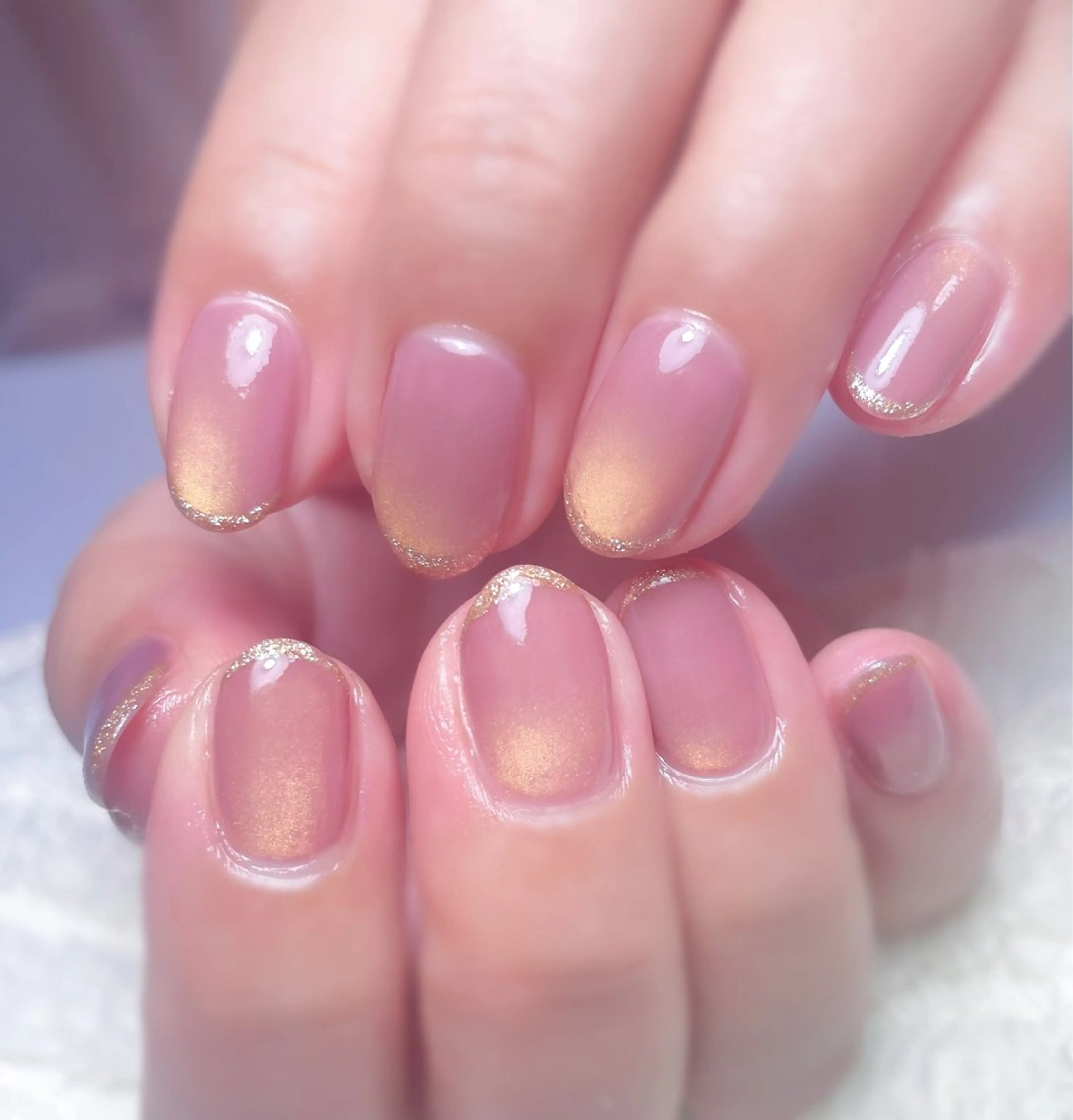 ネイル ラメ(グリッター) マグネットネイル ピンク ハンドネイル Chicchi 加茂宮駅徒歩3分のネイルデザイン