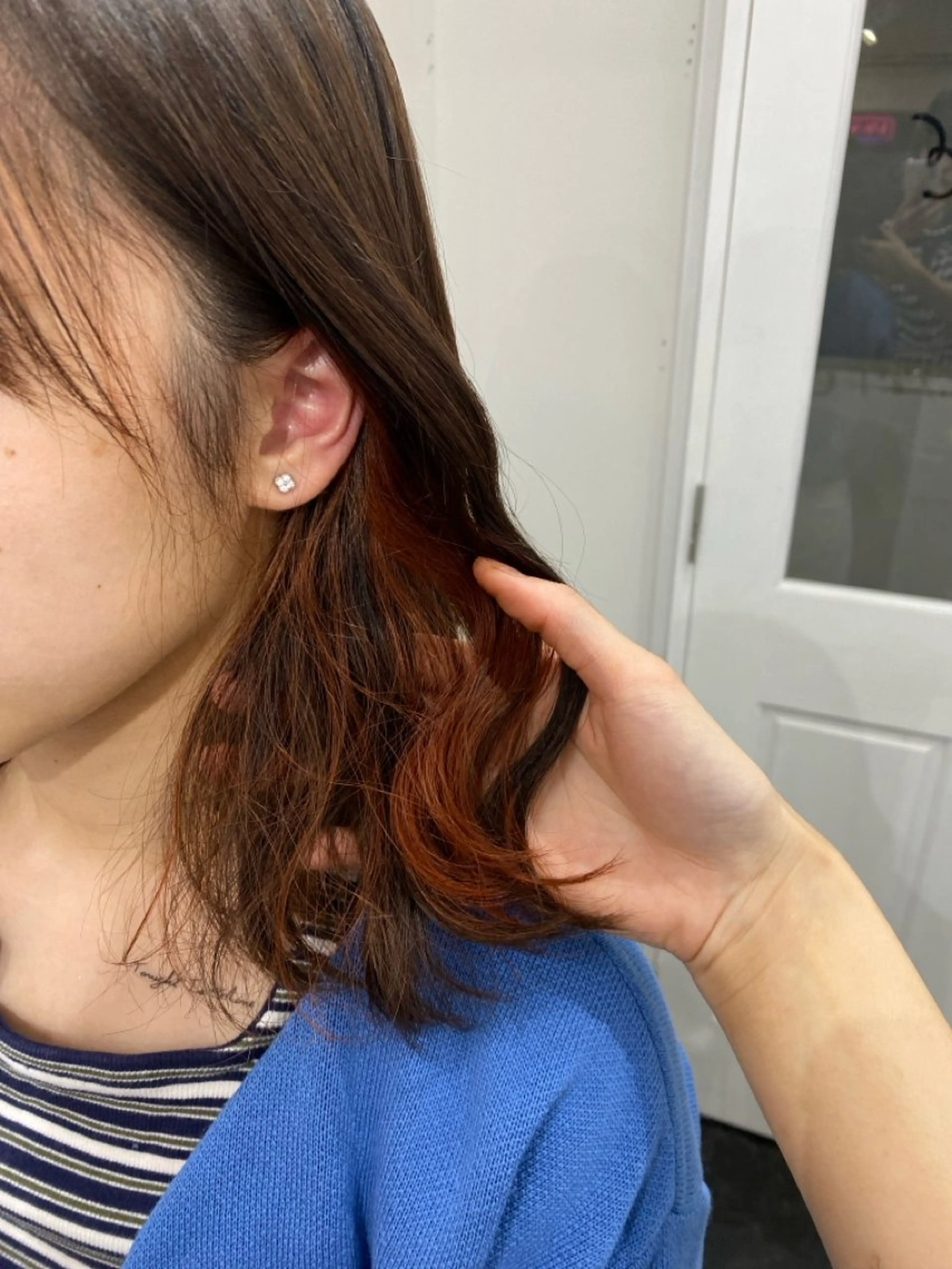 ミディアム 抜け感/ワンカラー/ 明大前/桑田のヘアスタイル