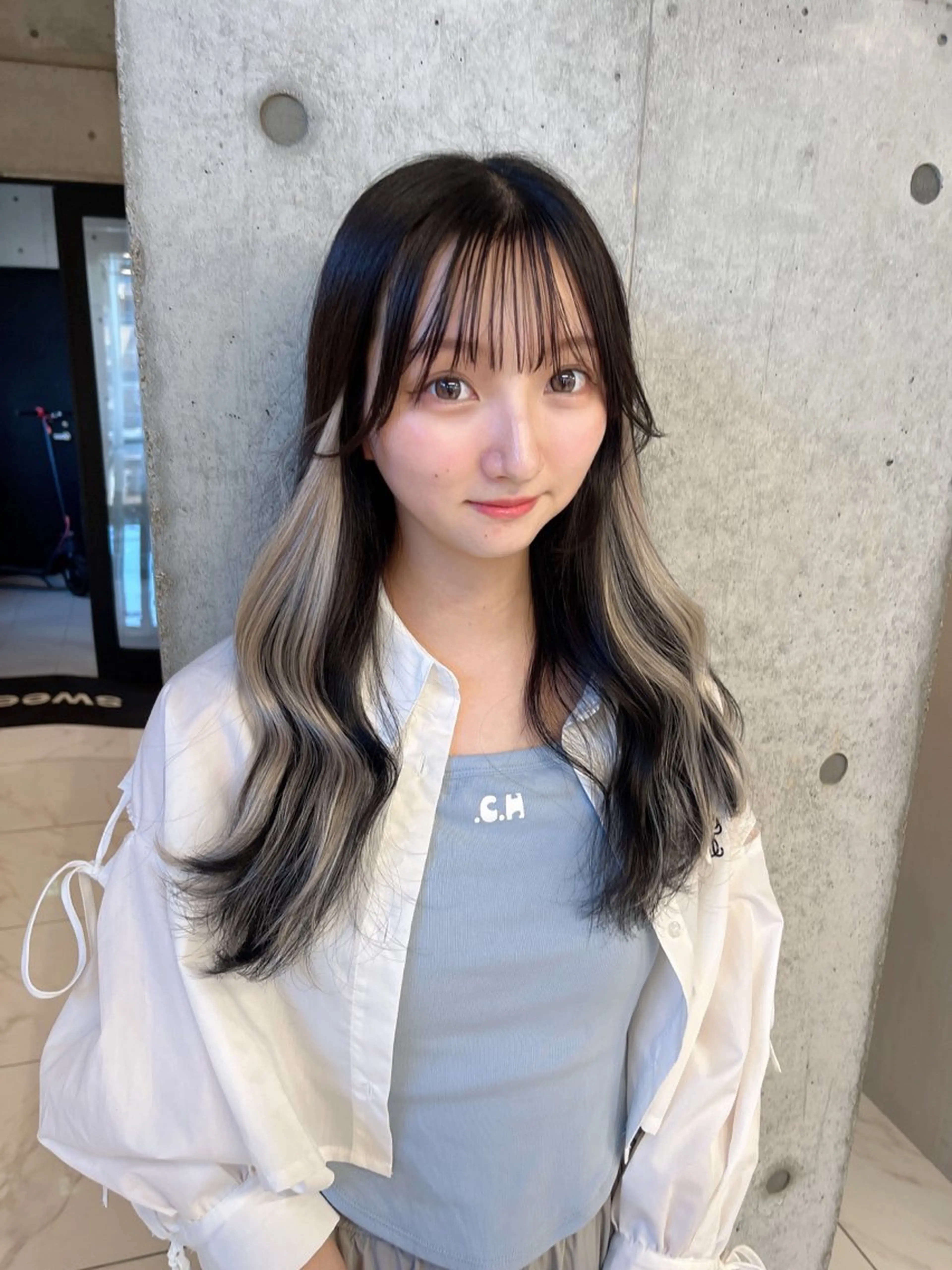 ロング エクステ エクステ りおな/エクステ /ミルクティーカラーのヘアスタイル