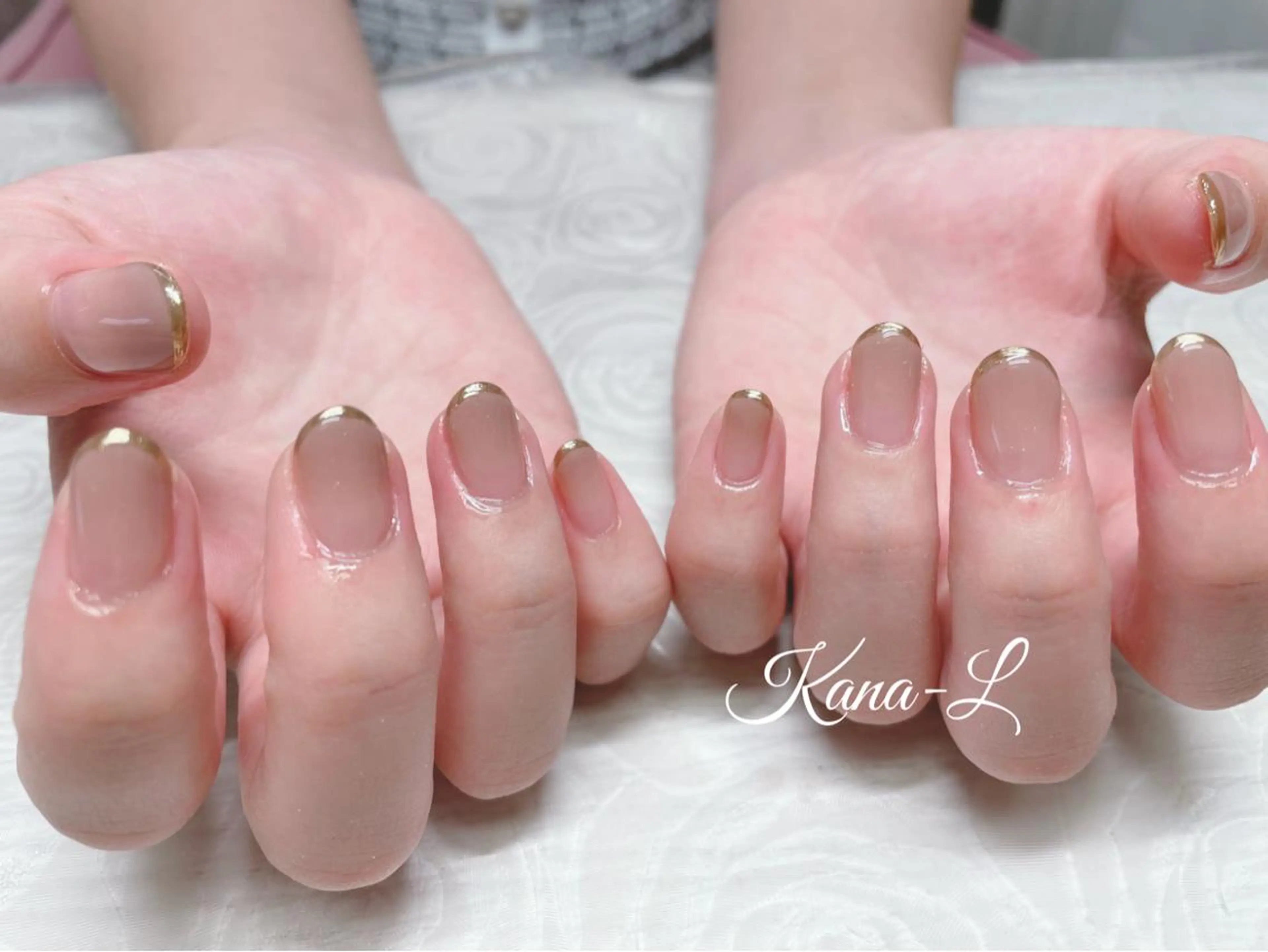 カラー ネイル フレンチネイル ミラーネイル オフィスネイル シンプルネイル 芦辺 香奈のネイルデザイン